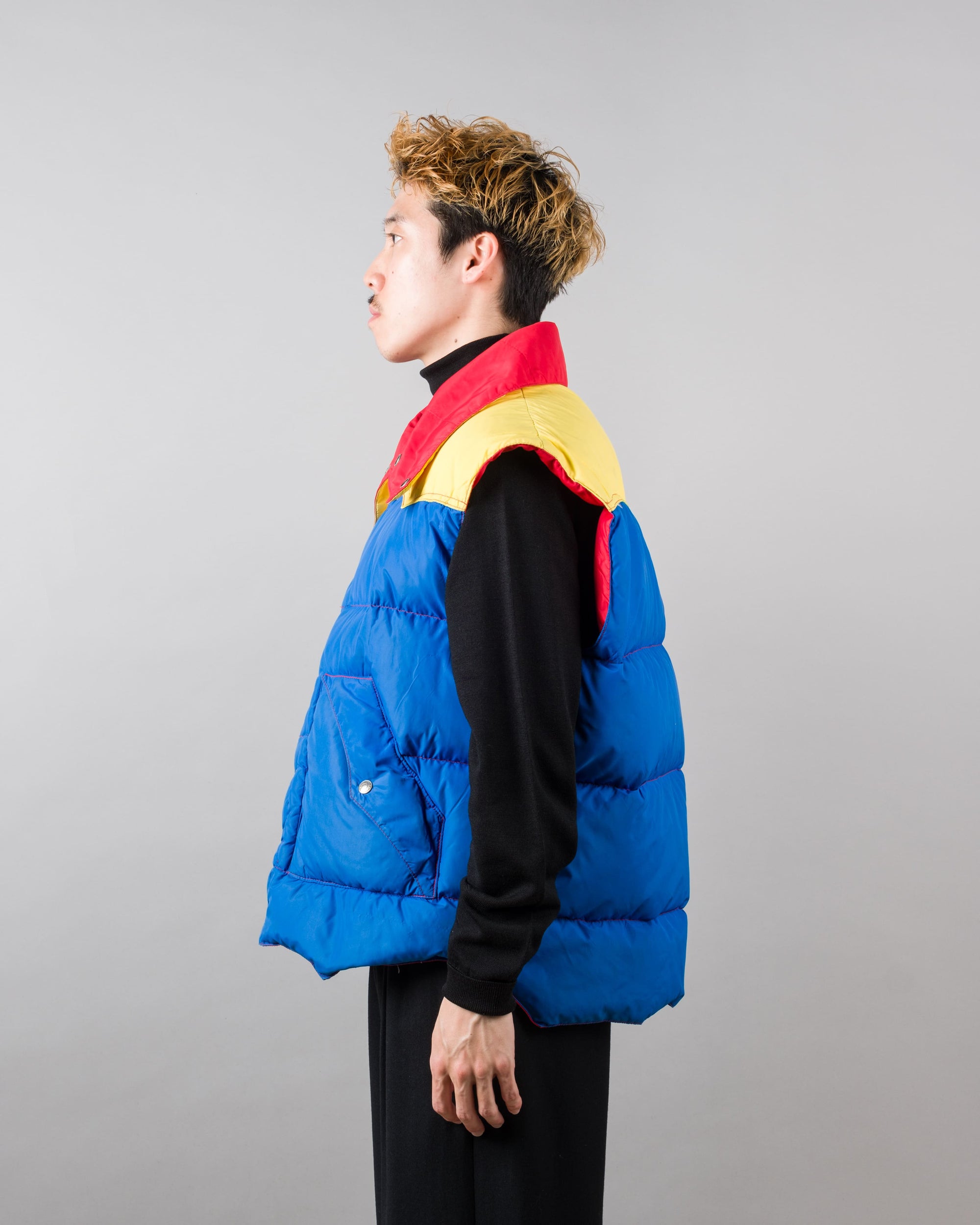 ［~90’s］Old Schott 3 Tone Puffer Down Vest Size.XL