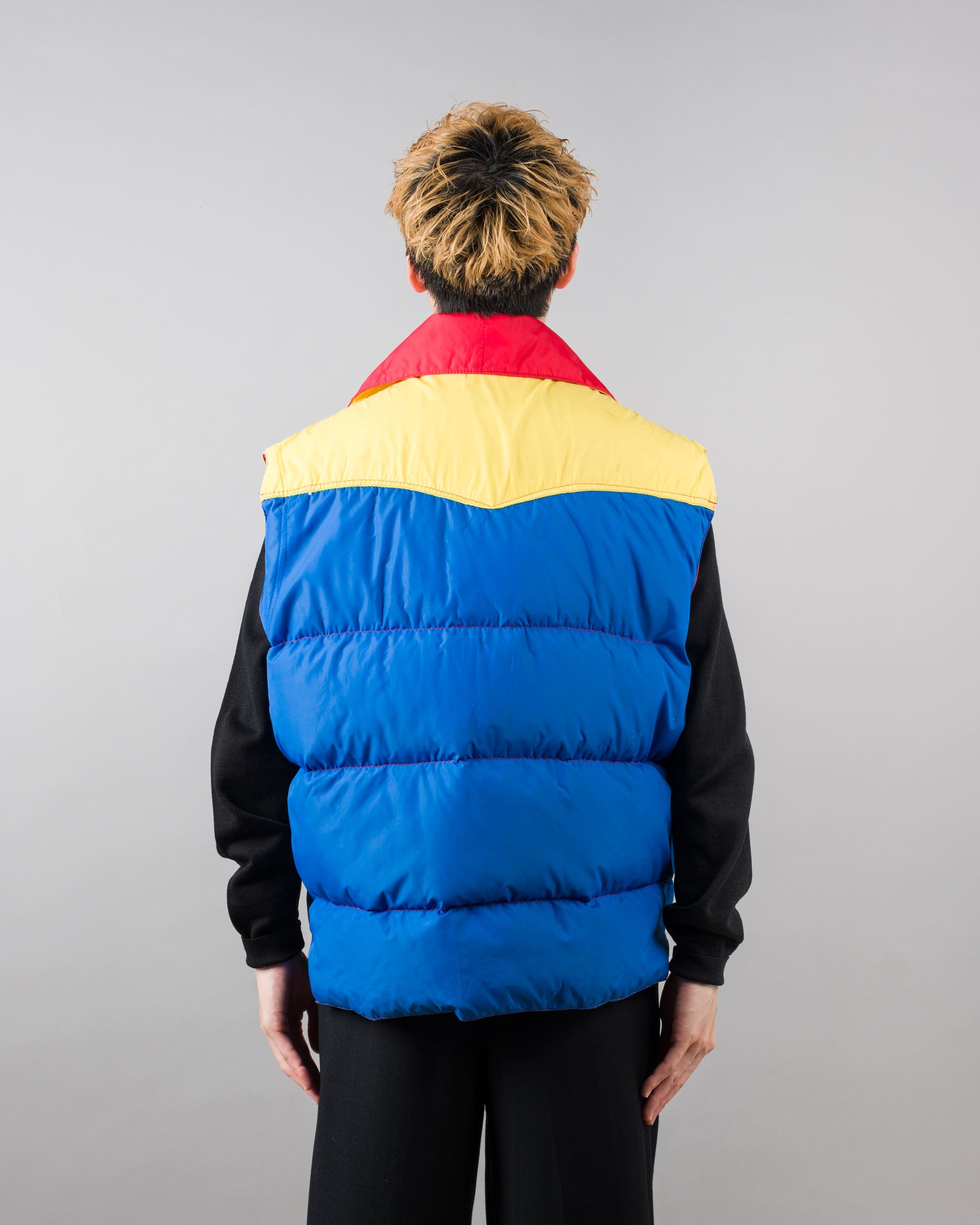 ［~90’s］Old Schott 3 Tone Puffer Down Vest Size.XL