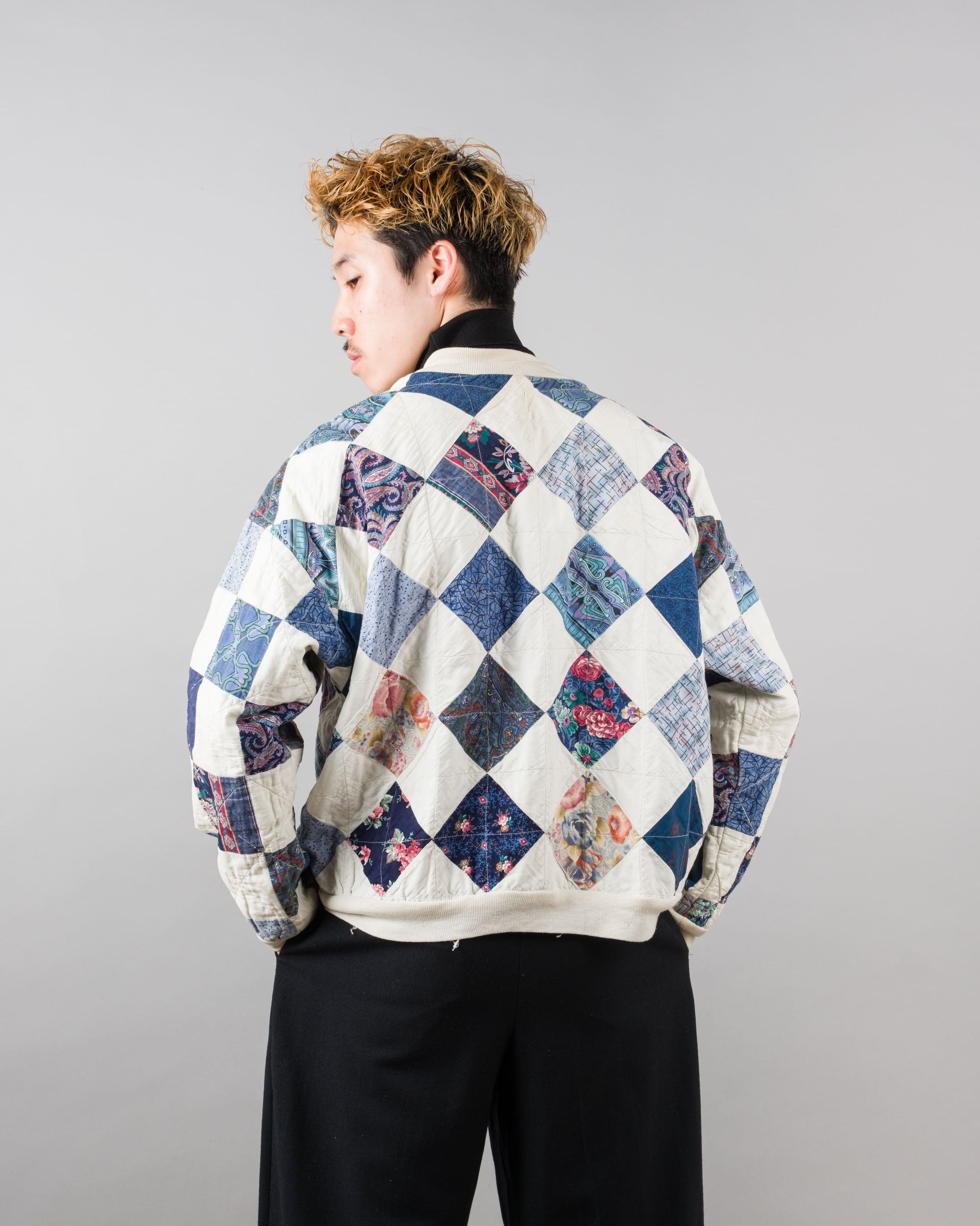 ［~70’s］Europe Vintage Various Patterned Patchwork Blouson "Handmade"