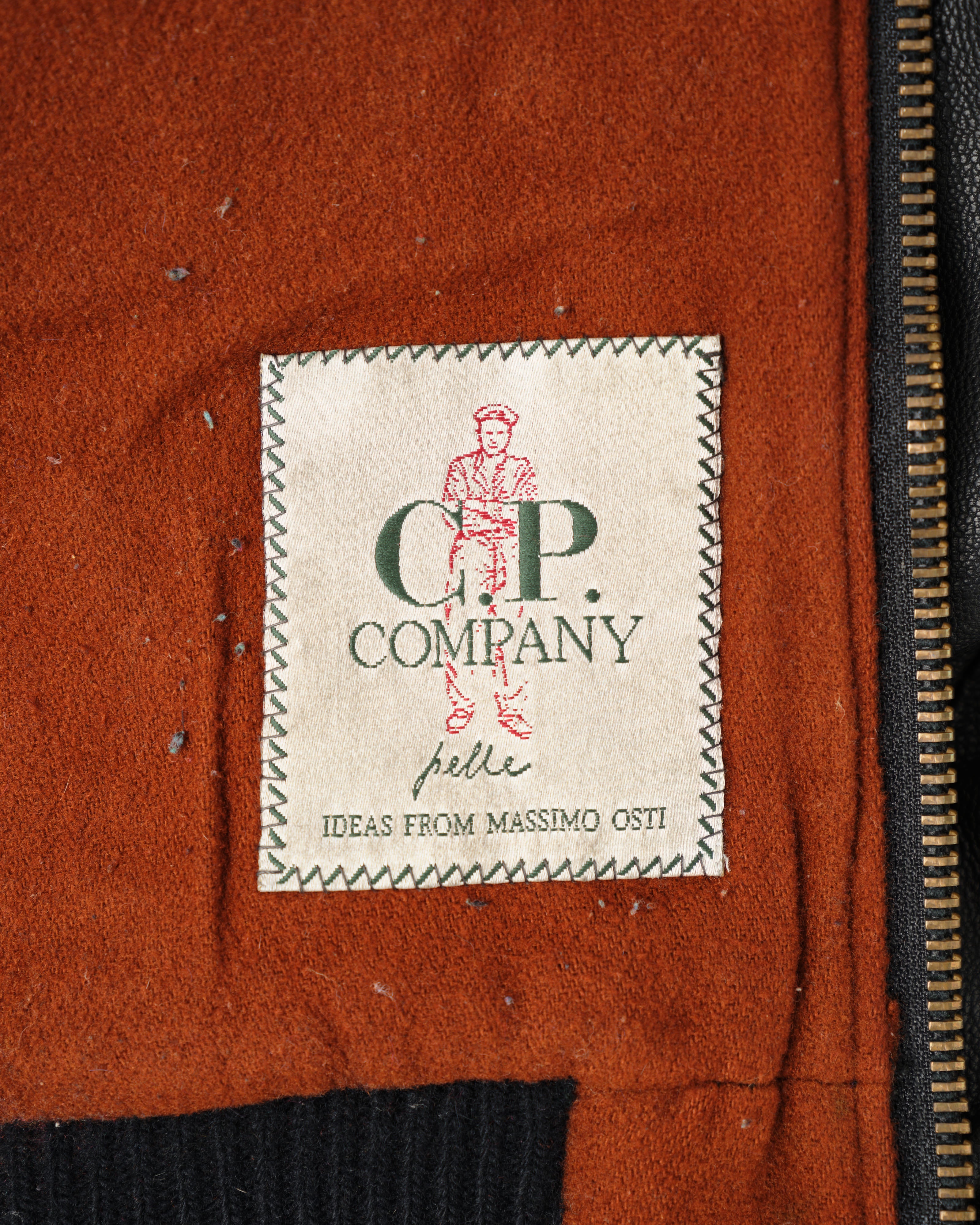 【88AW】Old C.P.Company Black Leather Blouson Size.50