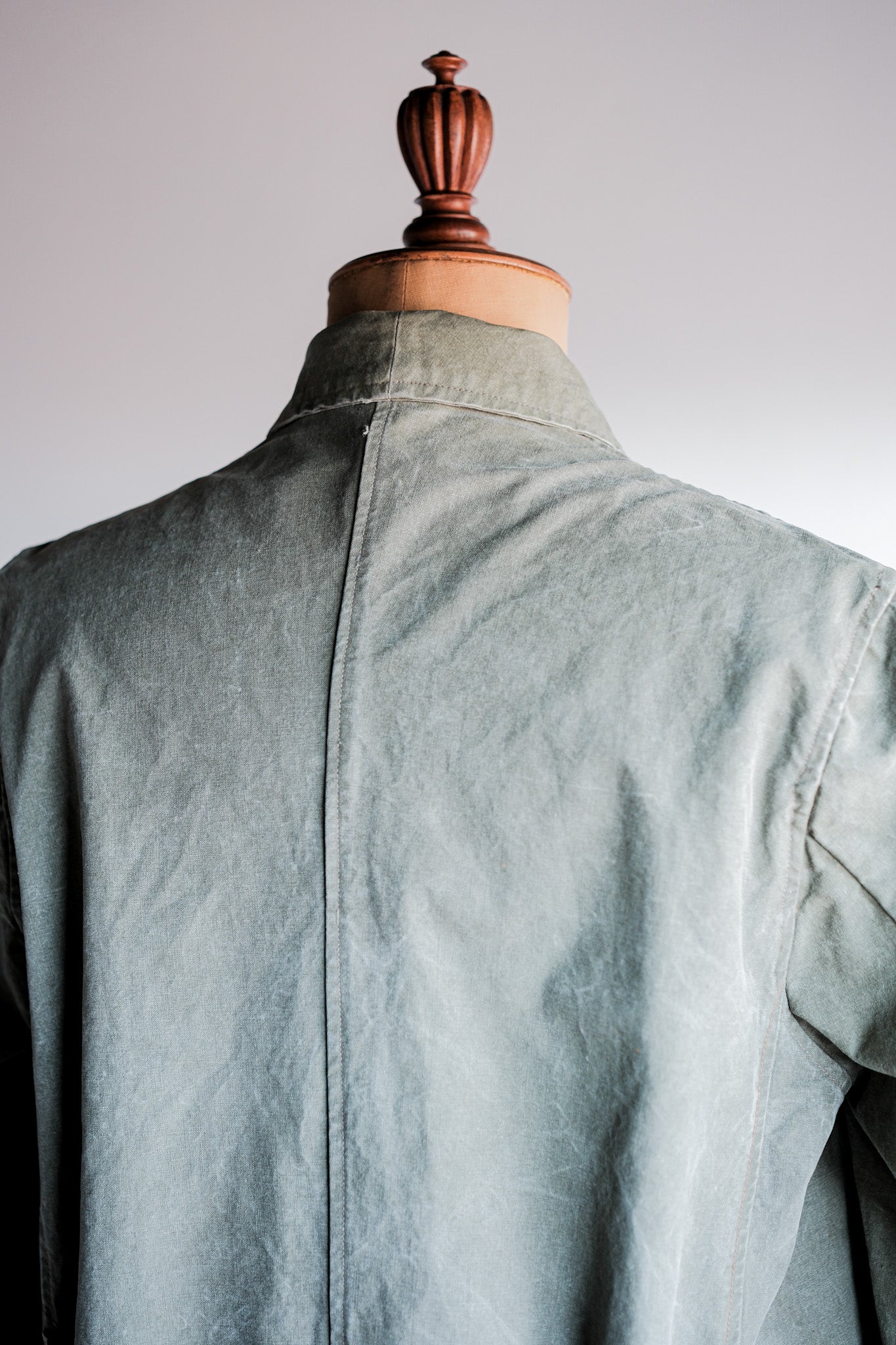 【~50's】German Vintage Green Cotton Work Coat
