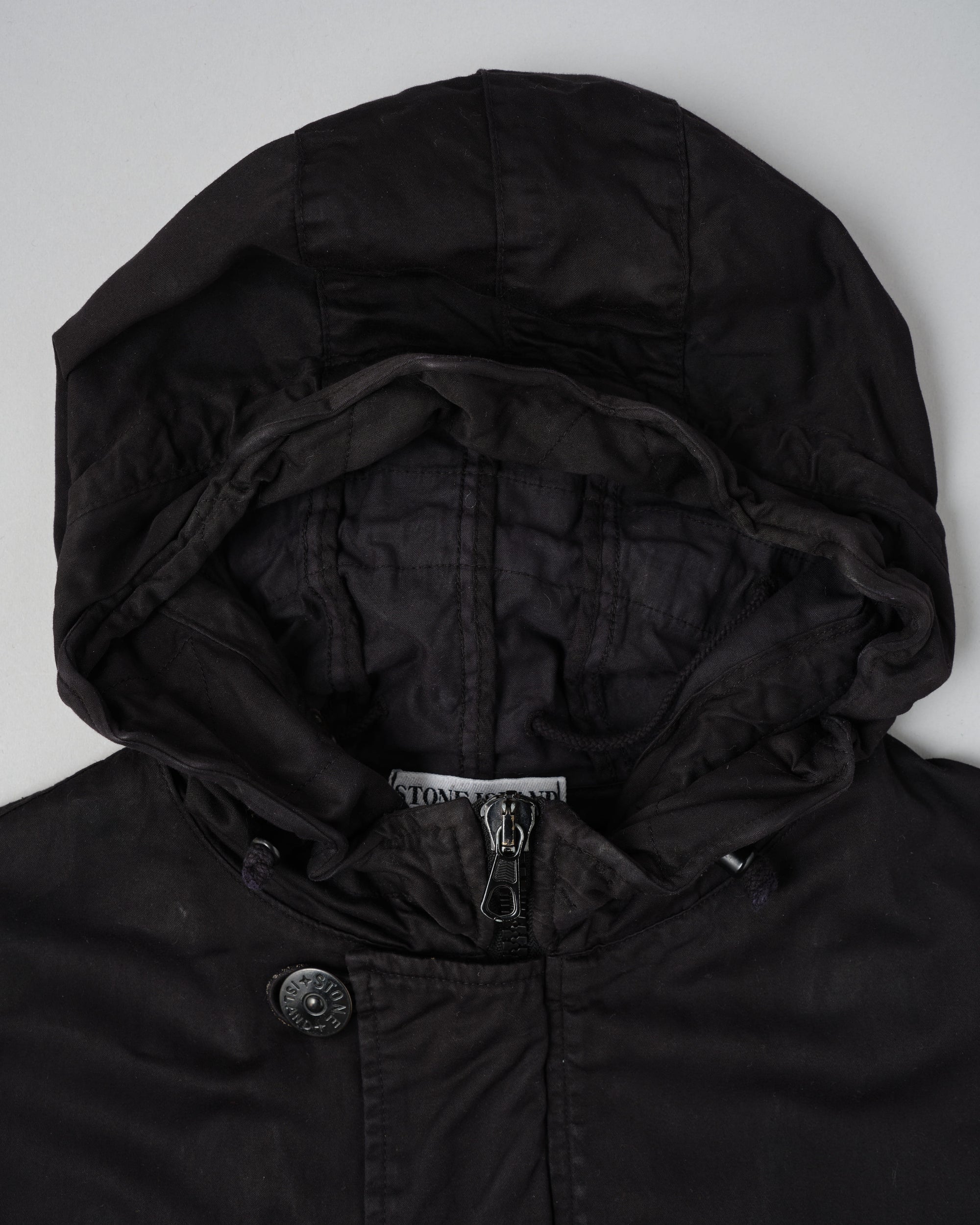 ［06AW］Old STONE ISLAND Garment Dyed Cotton Hooded Short Jacket Size.S "RASO GOMMATO"