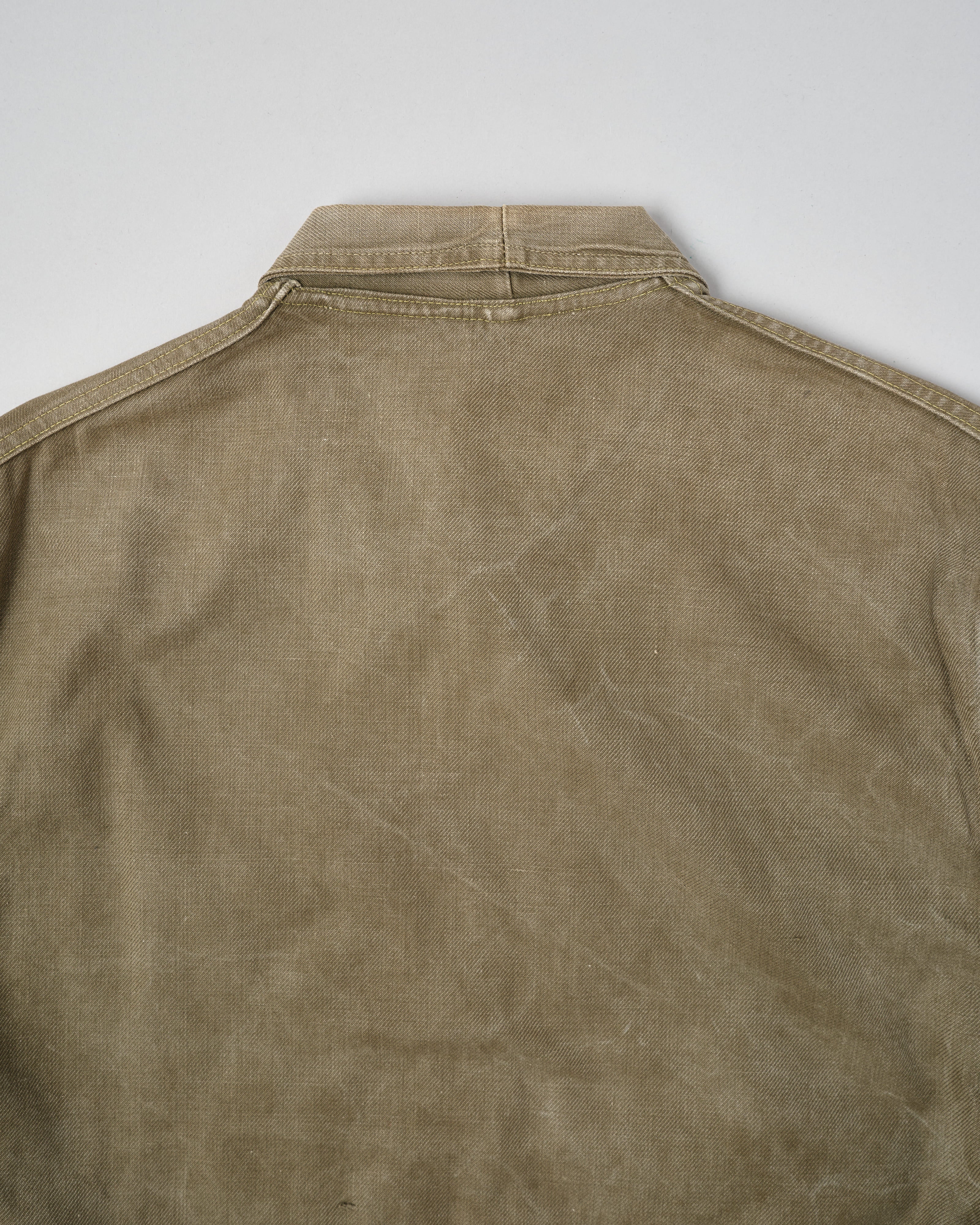 【~50's】French Vintage Khaki Brown Cotton Twill Cyclist Jacket