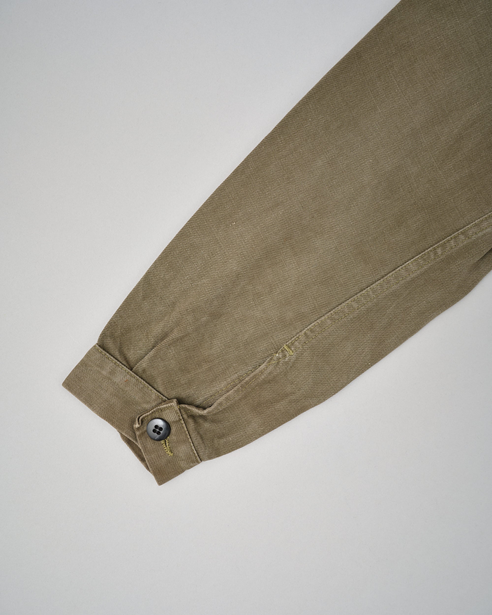 【~50's】French Vintage Khaki Brown Cotton Twill Cyclist Jacket