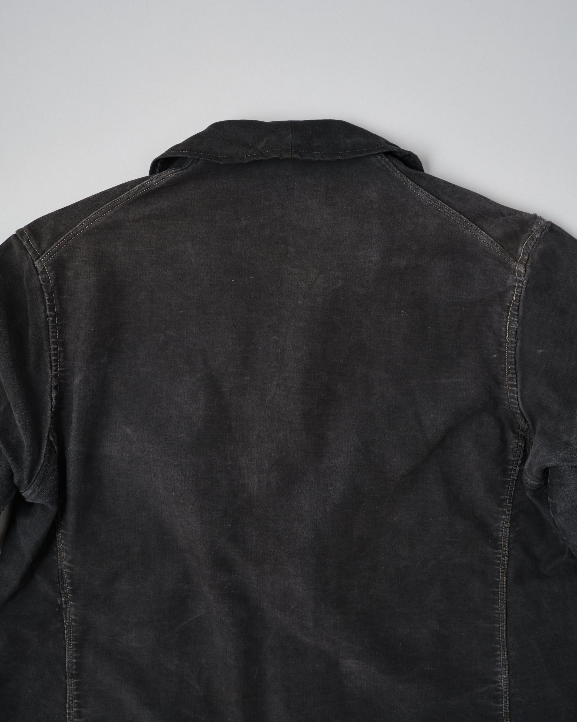 ［~40's］French Vintage Black Moleskin Work Jacket "6 Buttons"