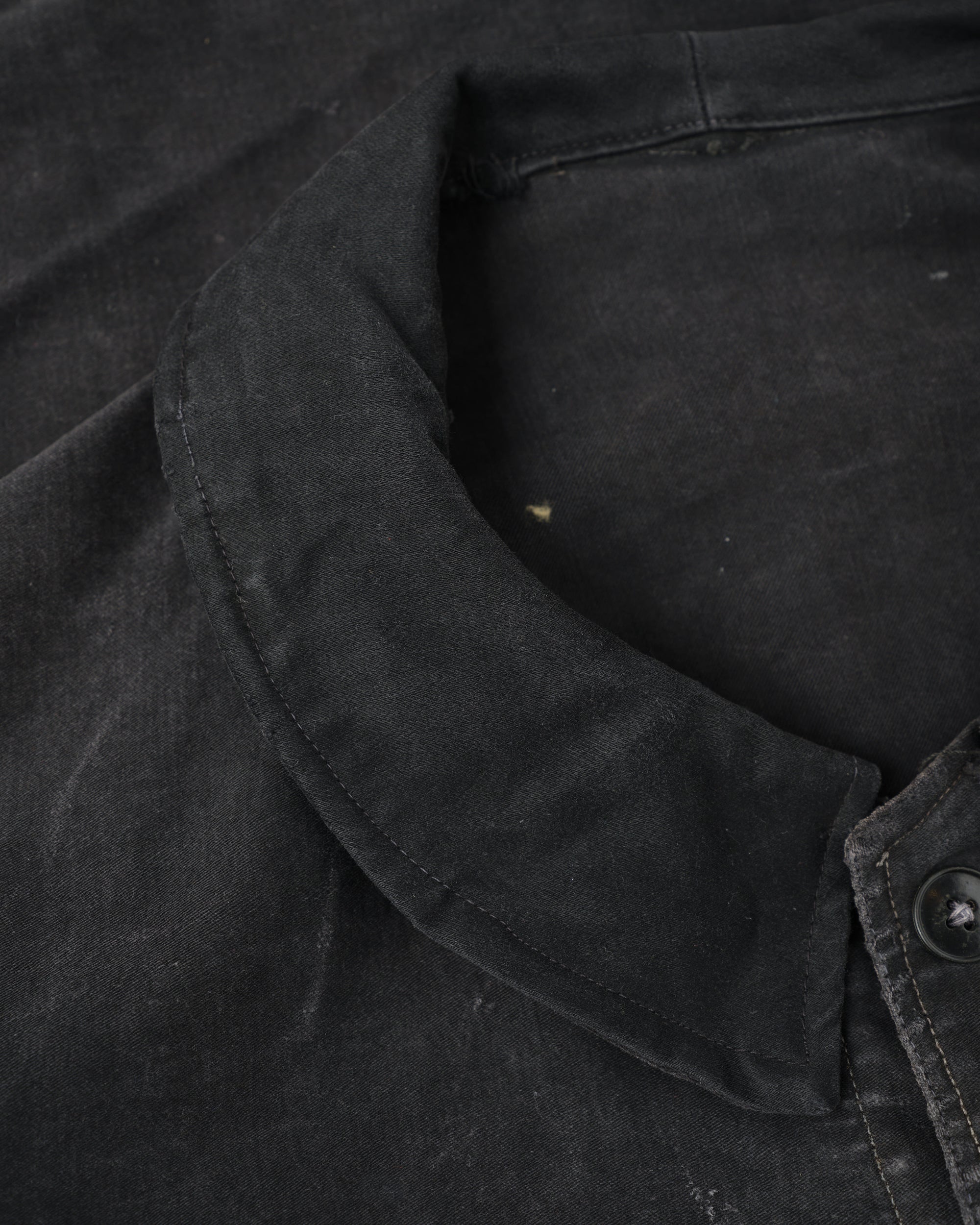 ［~40's］French Vintage Black Moleskin Work Jacket "6 Buttons"