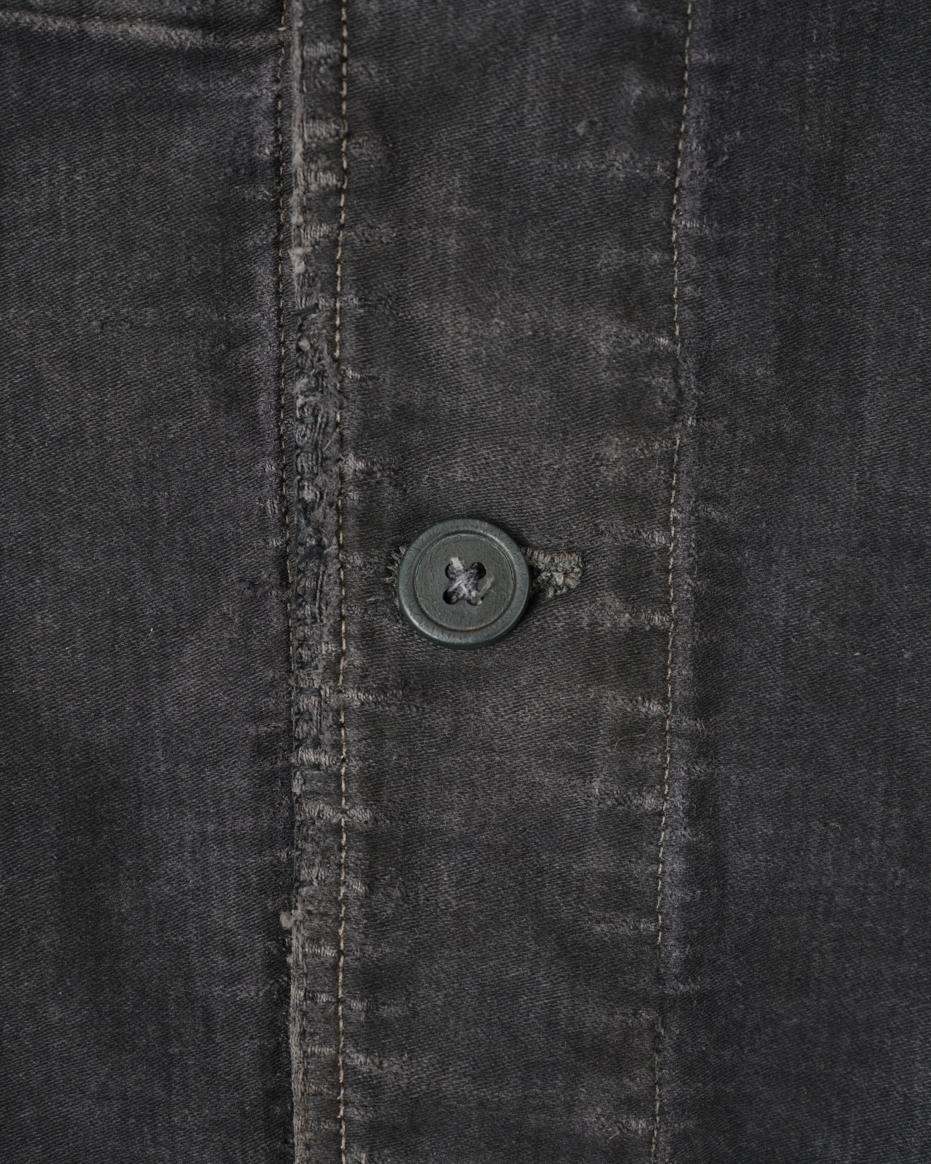 【~40's】French Vintage Black Moleskin Work Jacket "6 Buttons"