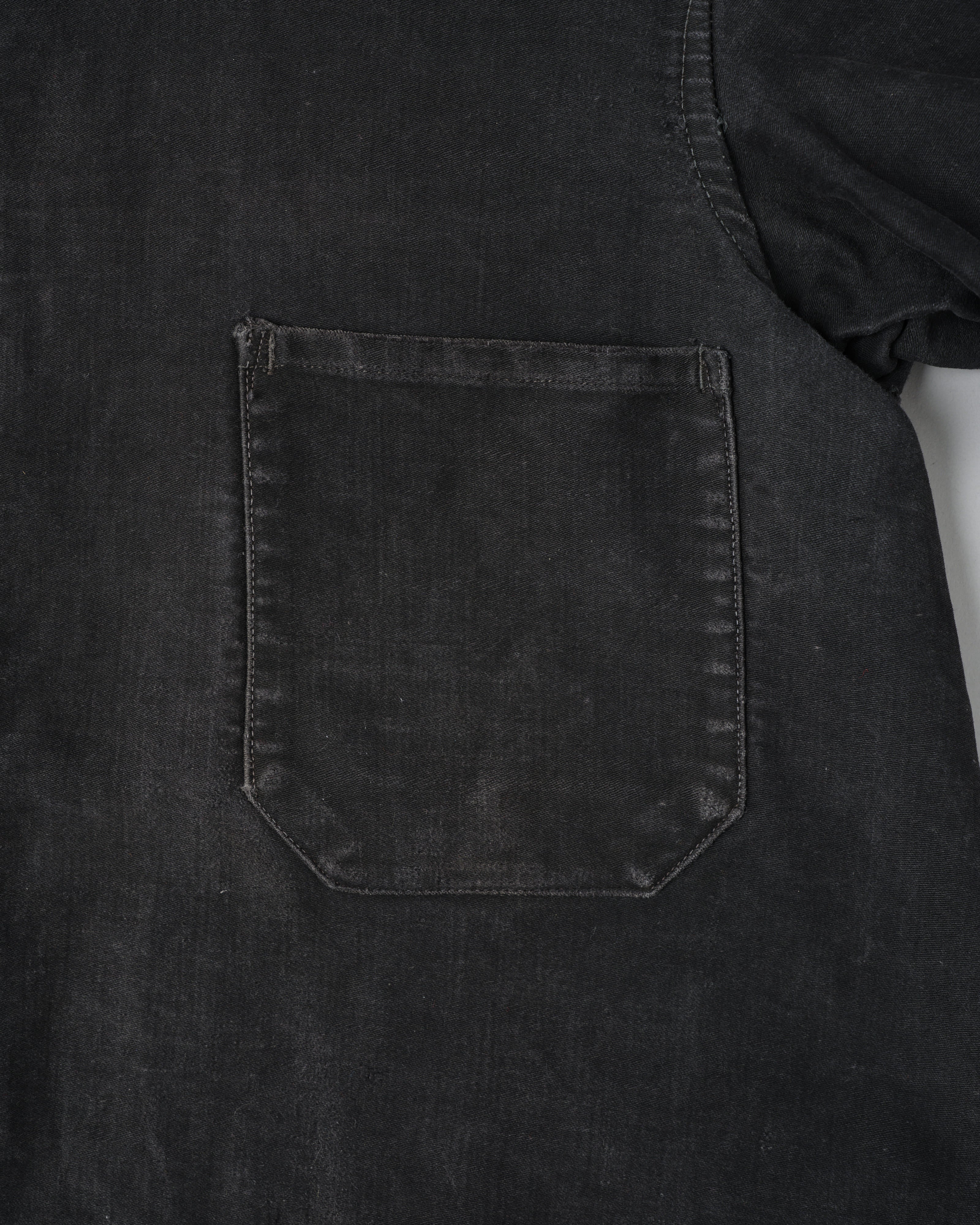 【~40's】French Vintage Black Moleskin Work Jacket "6 Buttons"