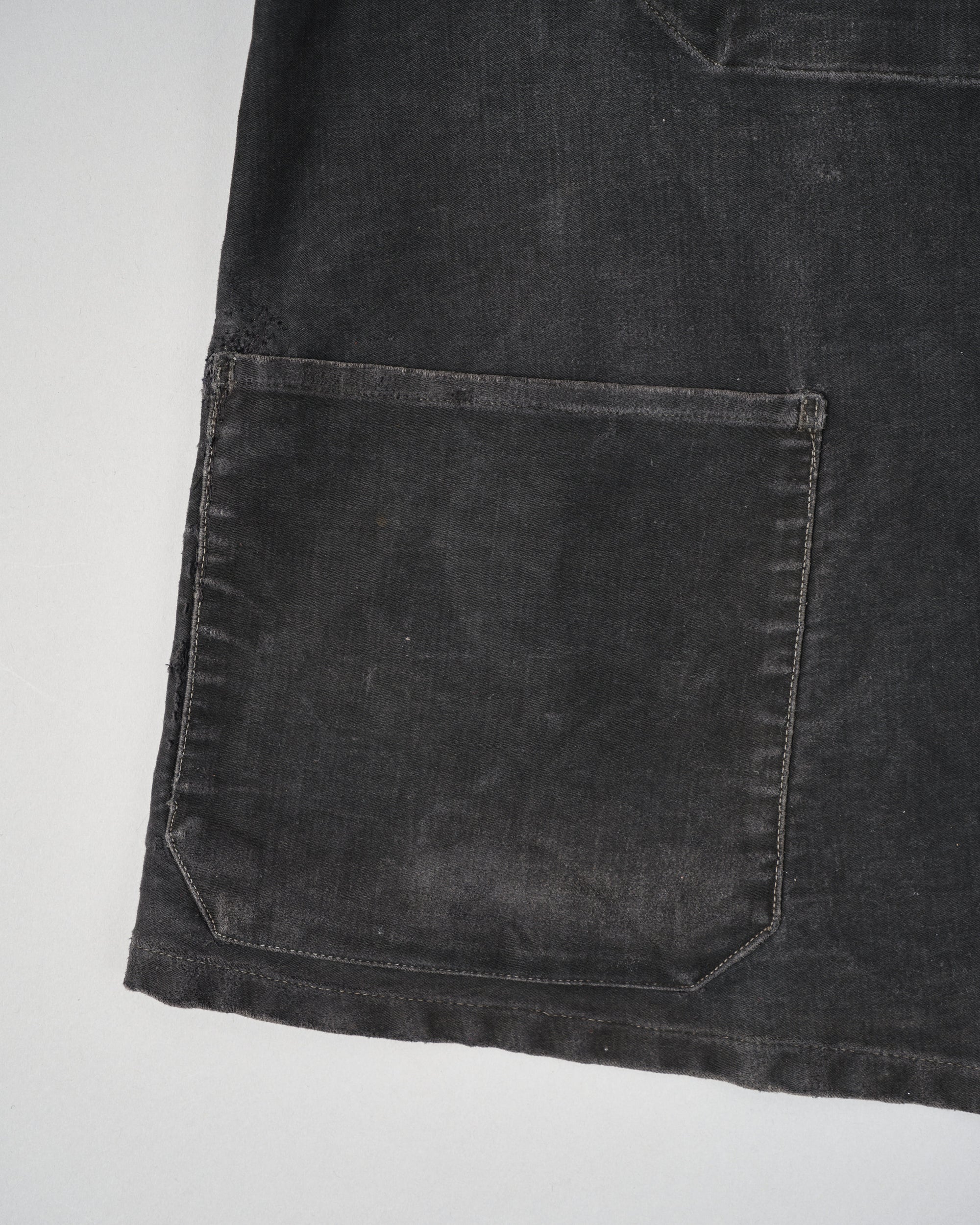 ［~40's］French Vintage Black Moleskin Work Jacket "6 Buttons"