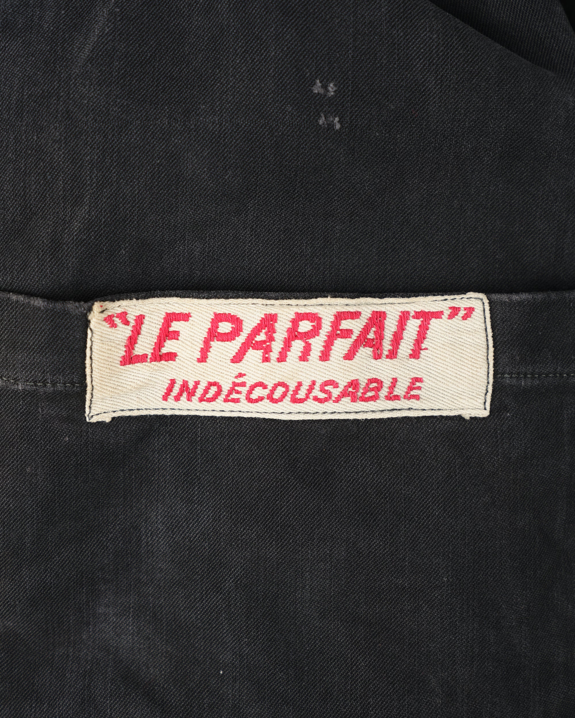 ［~40's］French Vintage Black Moleskin Work Jacket "6 Buttons"