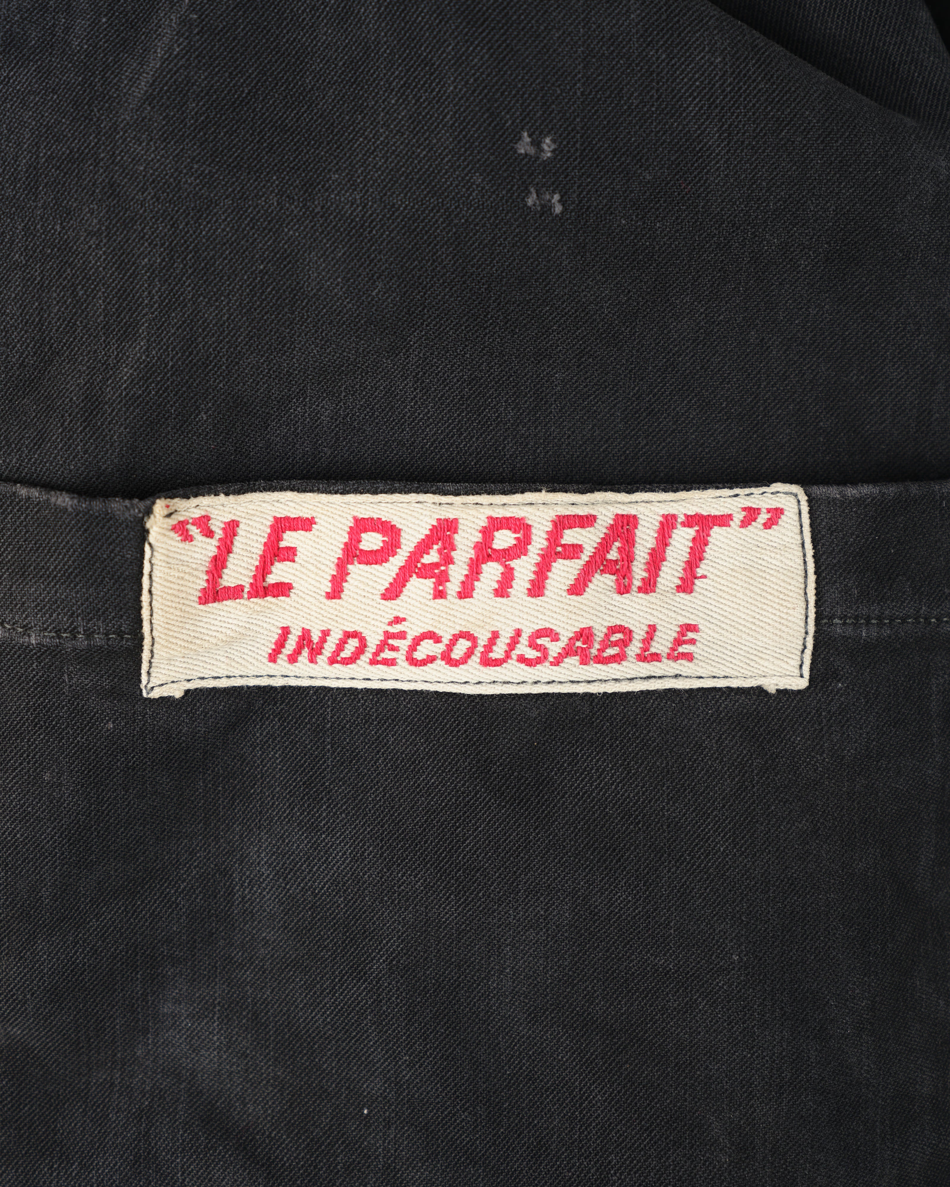 【~40's】French Vintage Black Moleskin Work Jacket "6 Buttons"