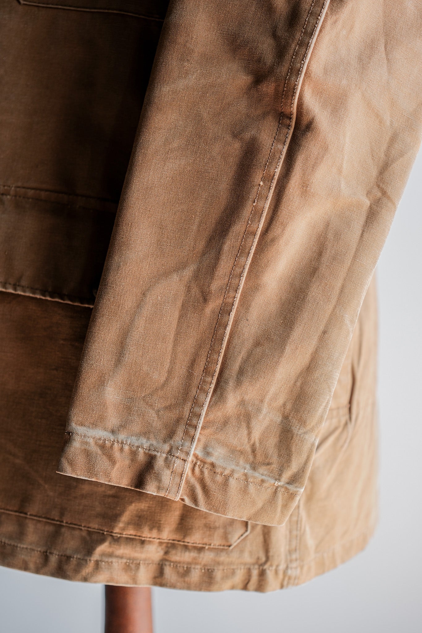 【~50's】French Vintage Cotton Canvas Hunting Jacket Size.46 "Le Mont St. Michel"