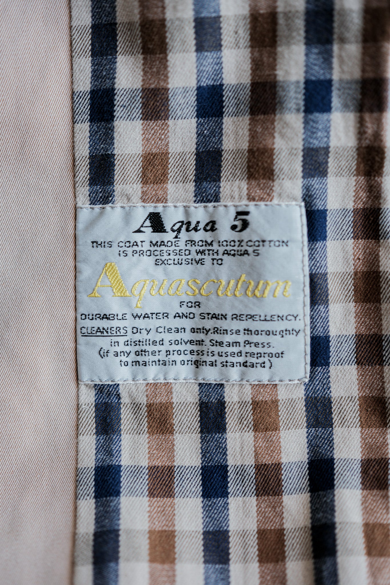 [~ 70's] Vintage Aquascutum Single Raglan Balmacaan Coat C100 SIZE.42REG "AQUA 5" "Old England Paris Best Note"