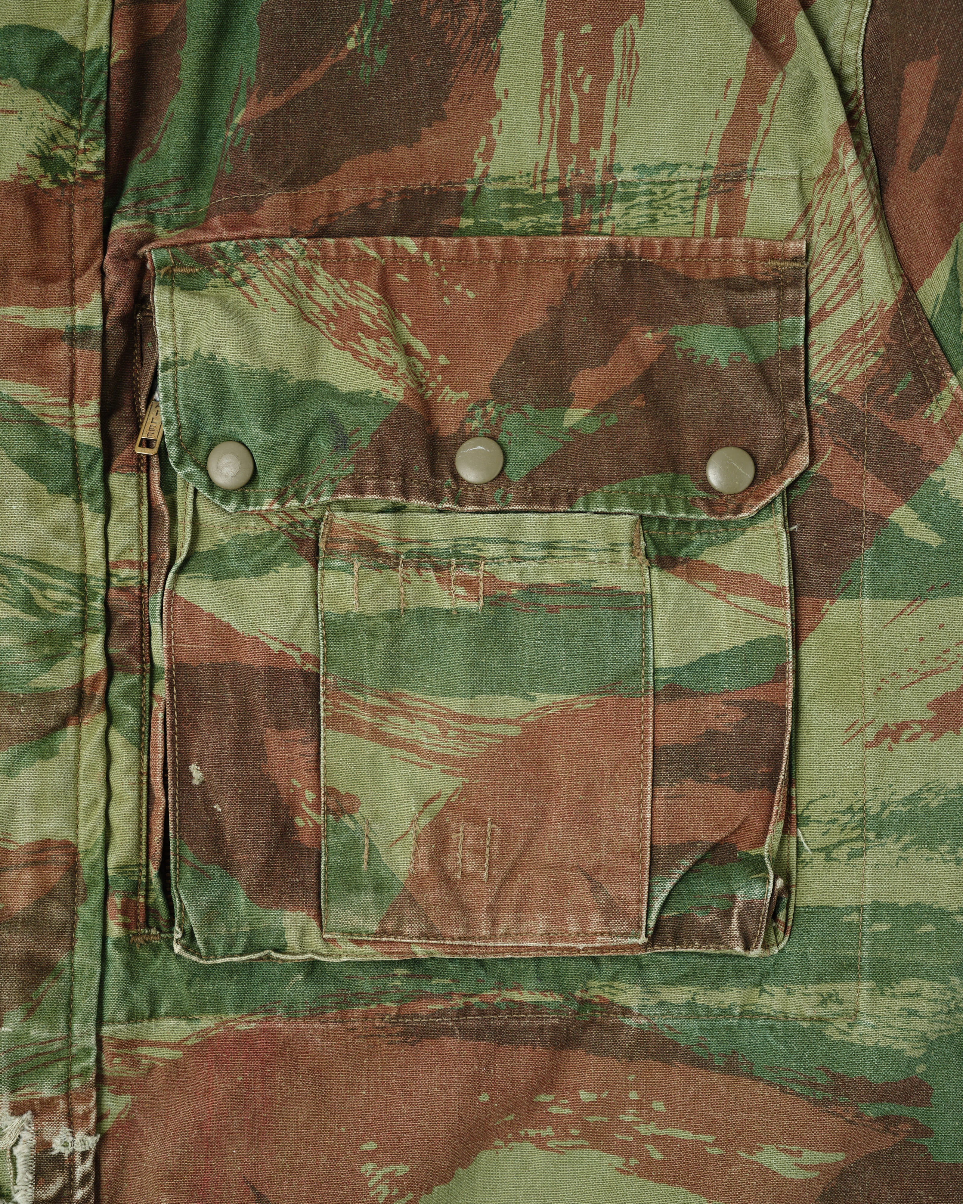 【~50's】French Army TAP47/54 Lizard Camouflage Paratrooper Jacket Size.32