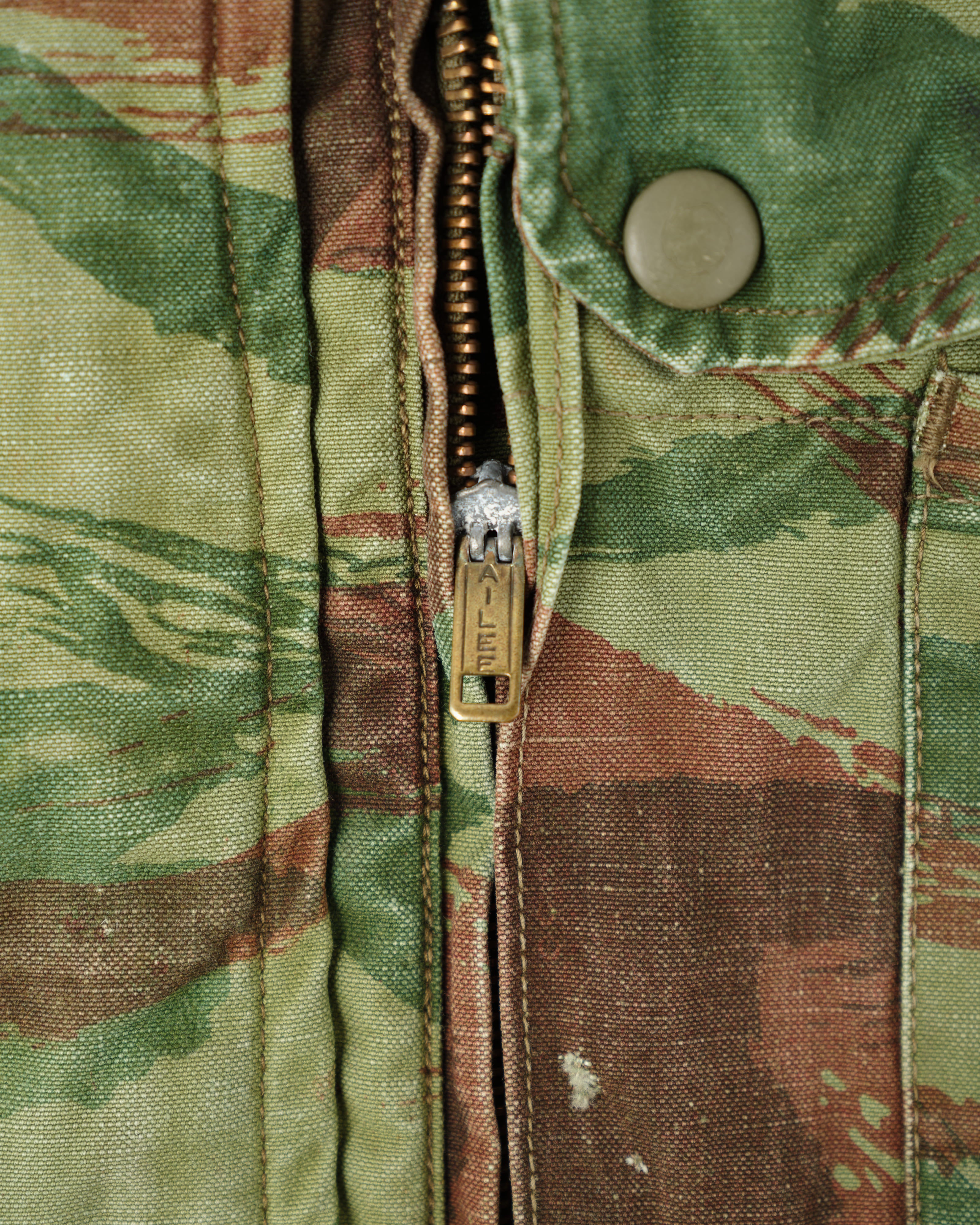 【~50's】French Army TAP47/54 Lizard Camouflage Paratrooper Jacket Size.32