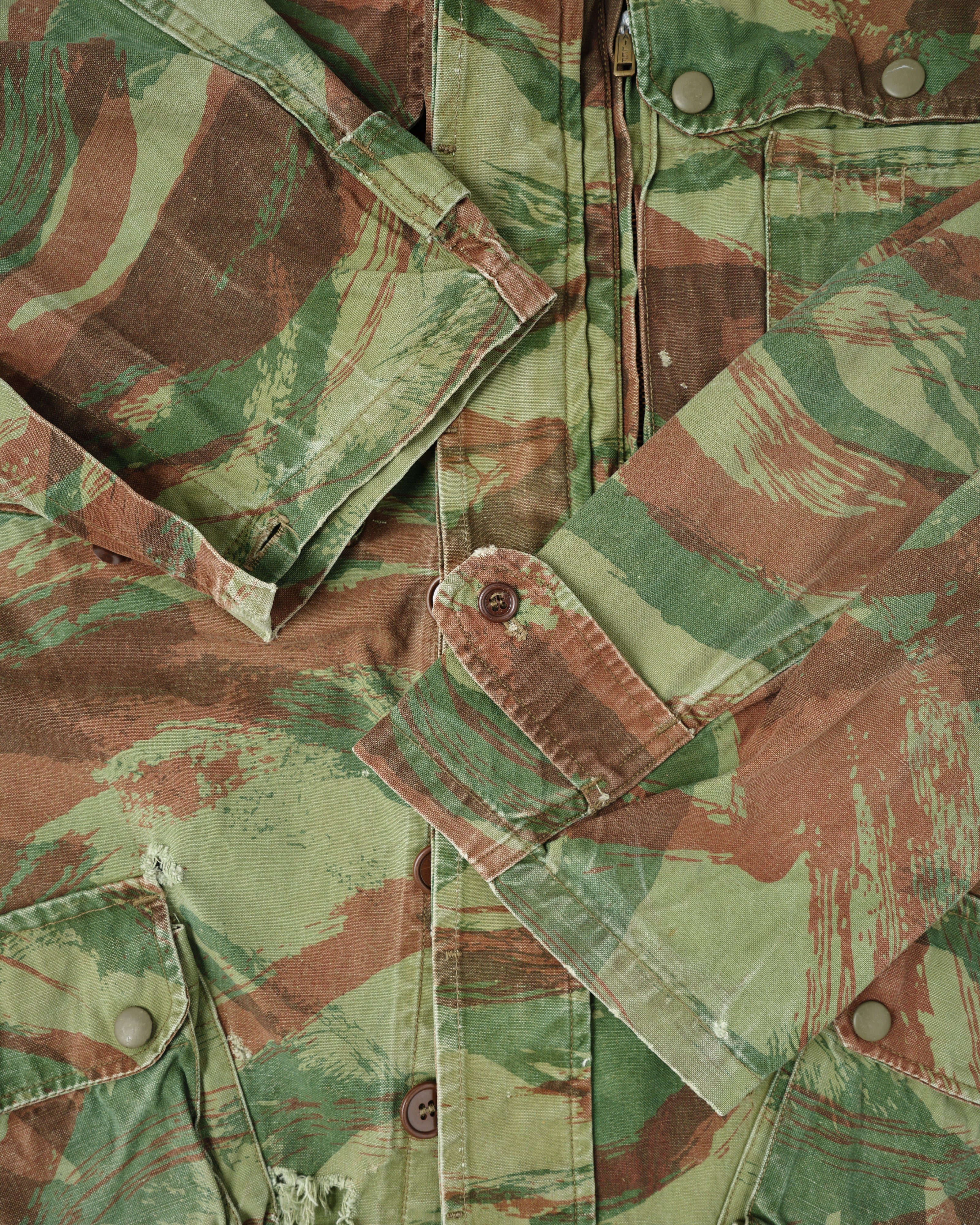 【~50's】French Army TAP47/54 Lizard Camouflage Paratrooper Jacket Size.32