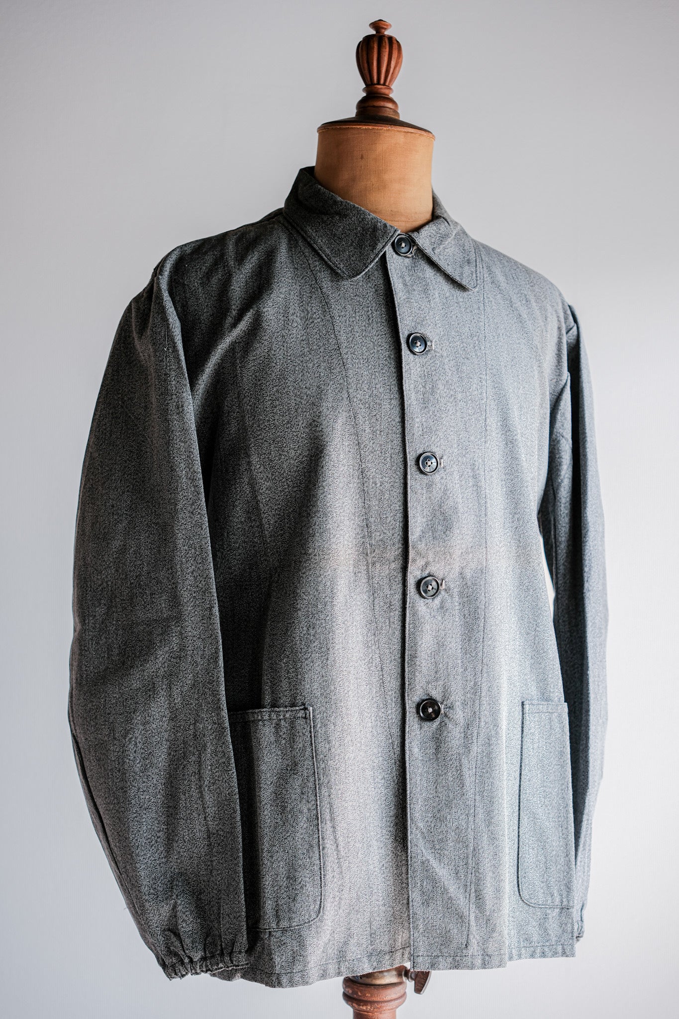 【~10's】WWⅠ Royal Italian Army Salt & Pepper Cotton Work Jacket