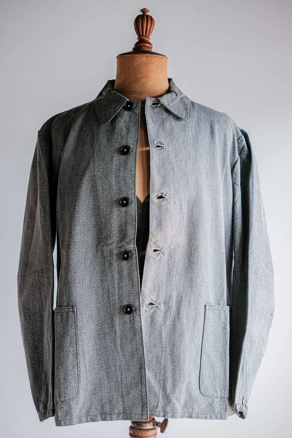 ［~10's］WWⅠ Royal Italian Army Salt & Pepper Cotton Work Jacket