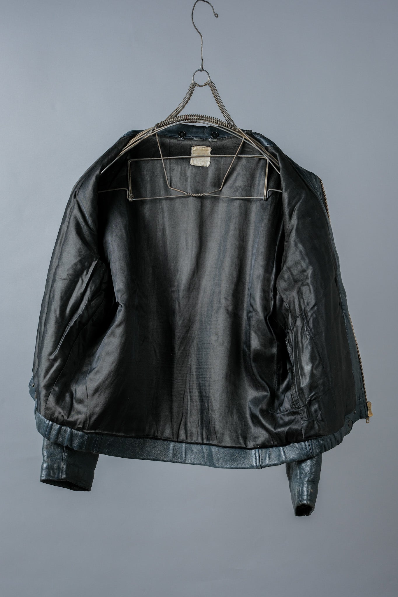 ［~70's］French Air Force Pilot Leather Jacket Size.96M