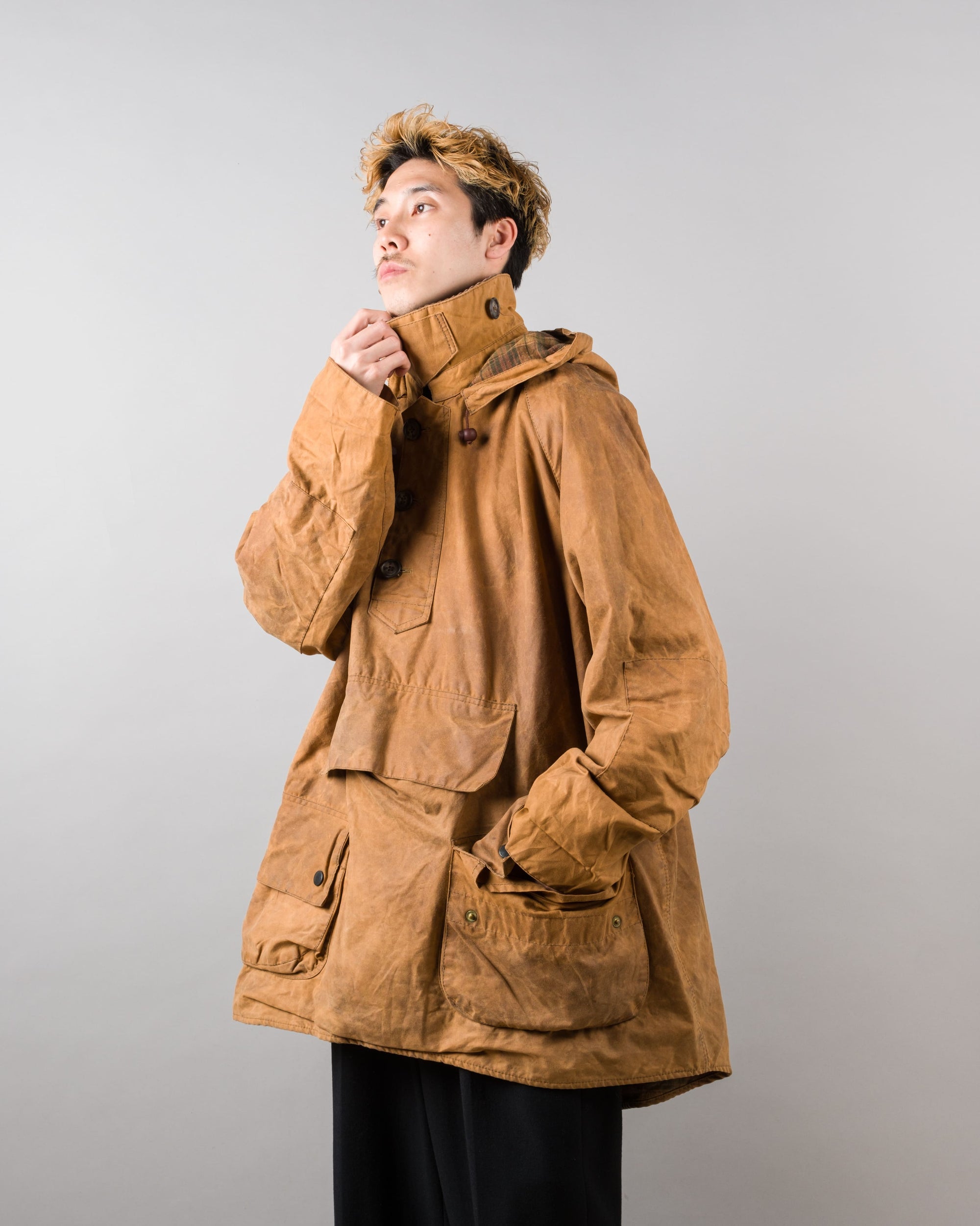 ［~90’s］Vintage Barbour Waxed Cotton Smock Jacket "LONGSHOREMAN" 3 Crest