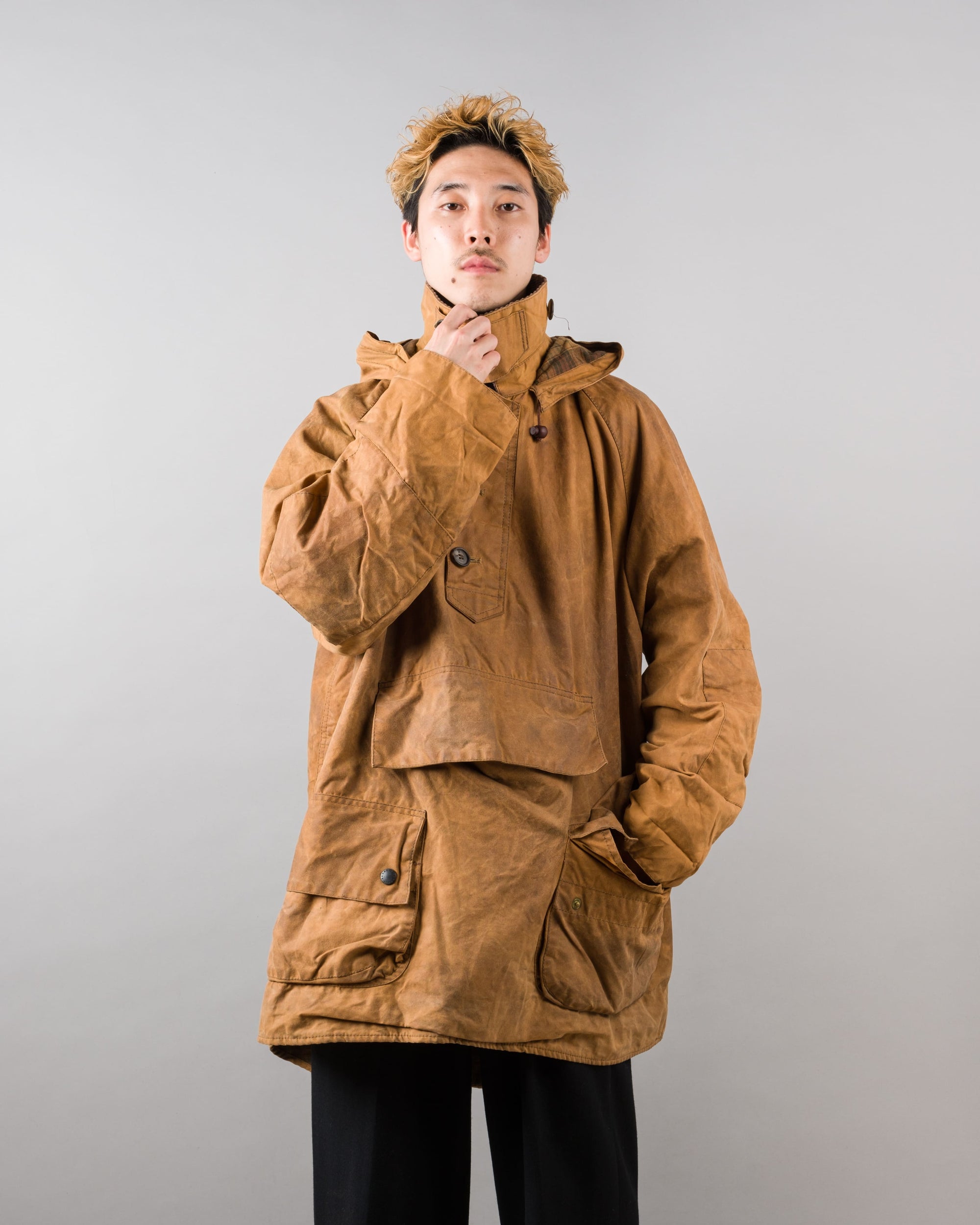［~90’s］Vintage Barbour Waxed Cotton Smock Jacket "LONGSHOREMAN" 3 Crest