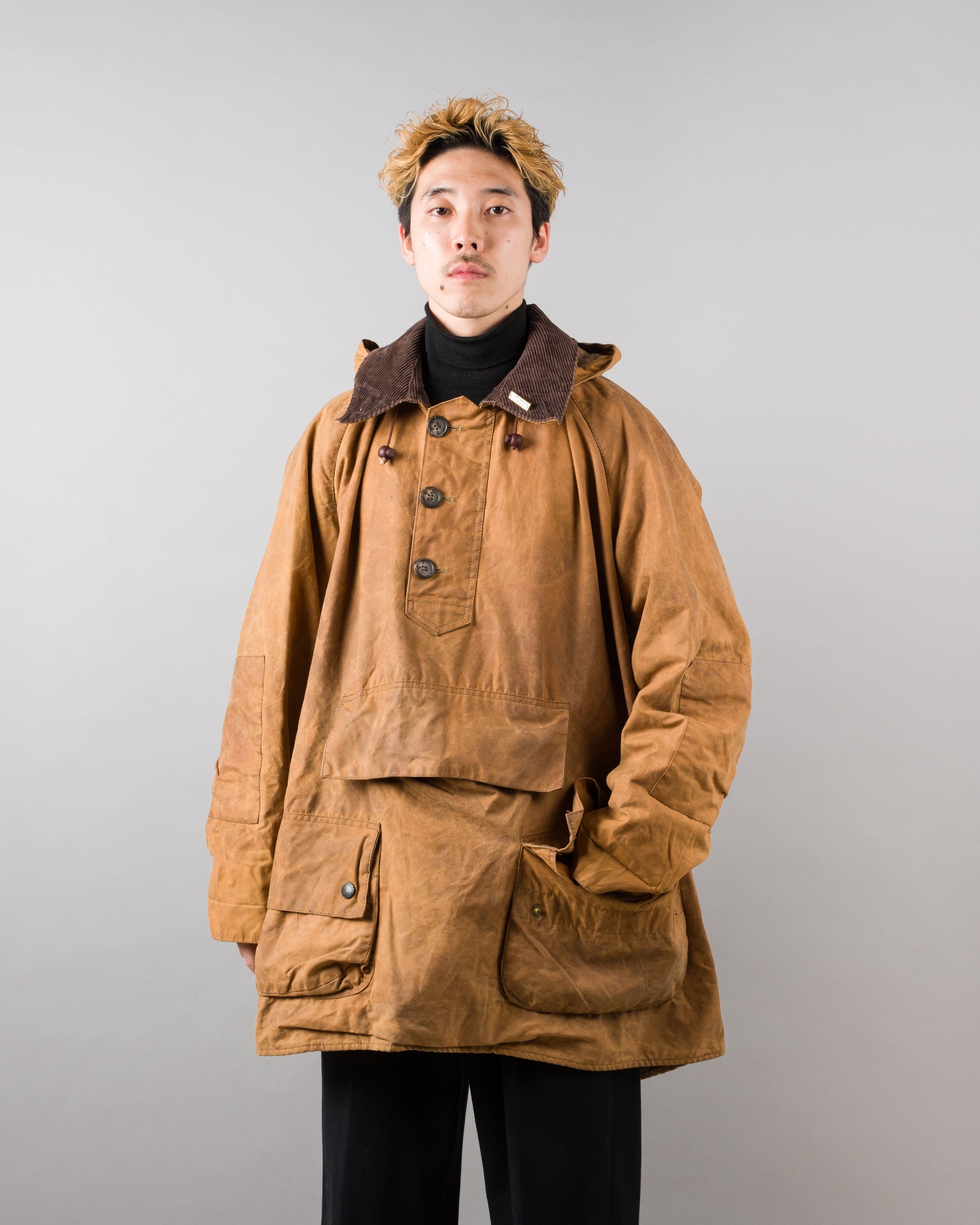 ［~90’s］Vintage Barbour Waxed Cotton Smock Jacket "LONGSHOREMAN" 3 Crest