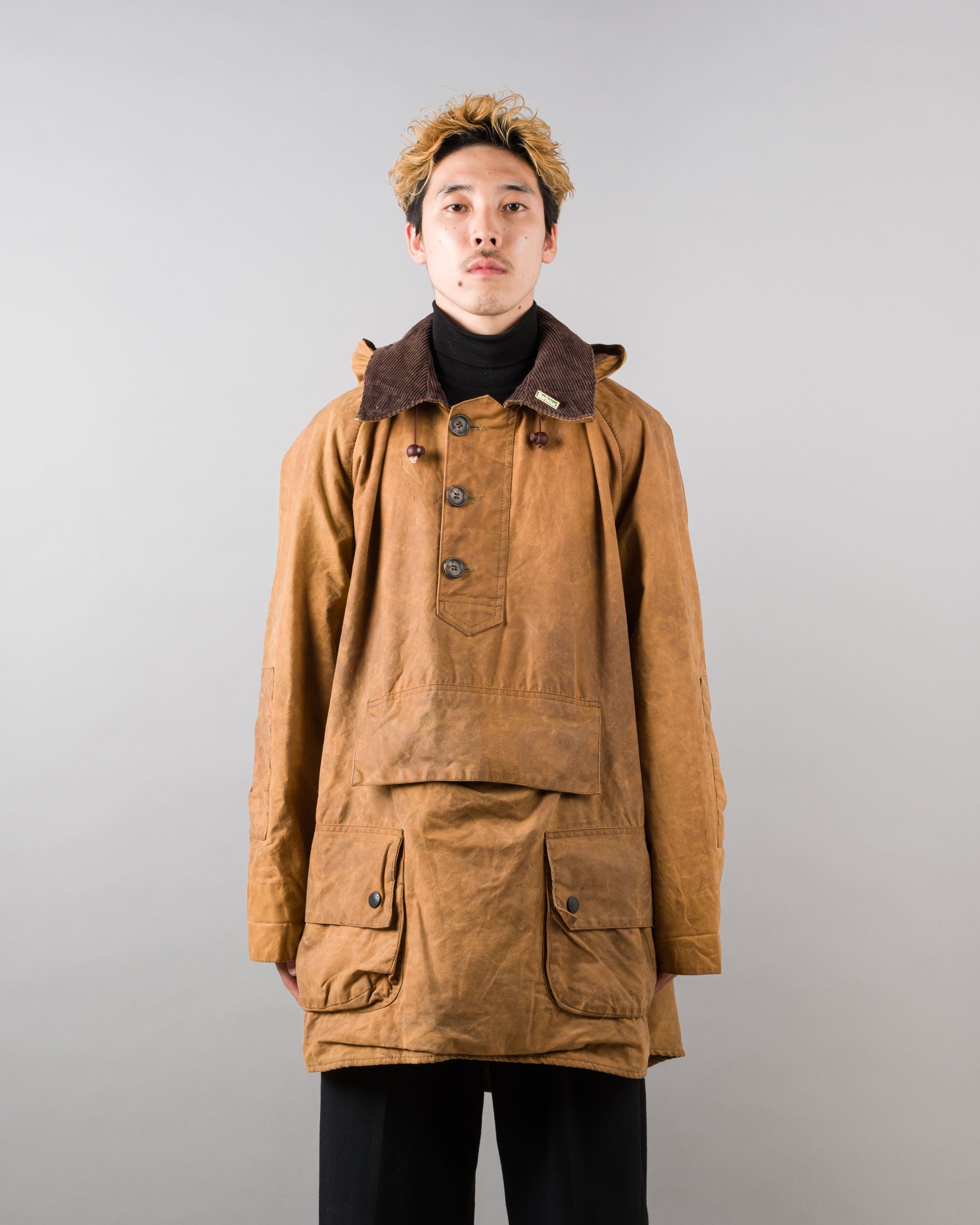 ［~90’s］Vintage Barbour Waxed Cotton Smock Jacket "LONGSHOREMAN" 3 Crest