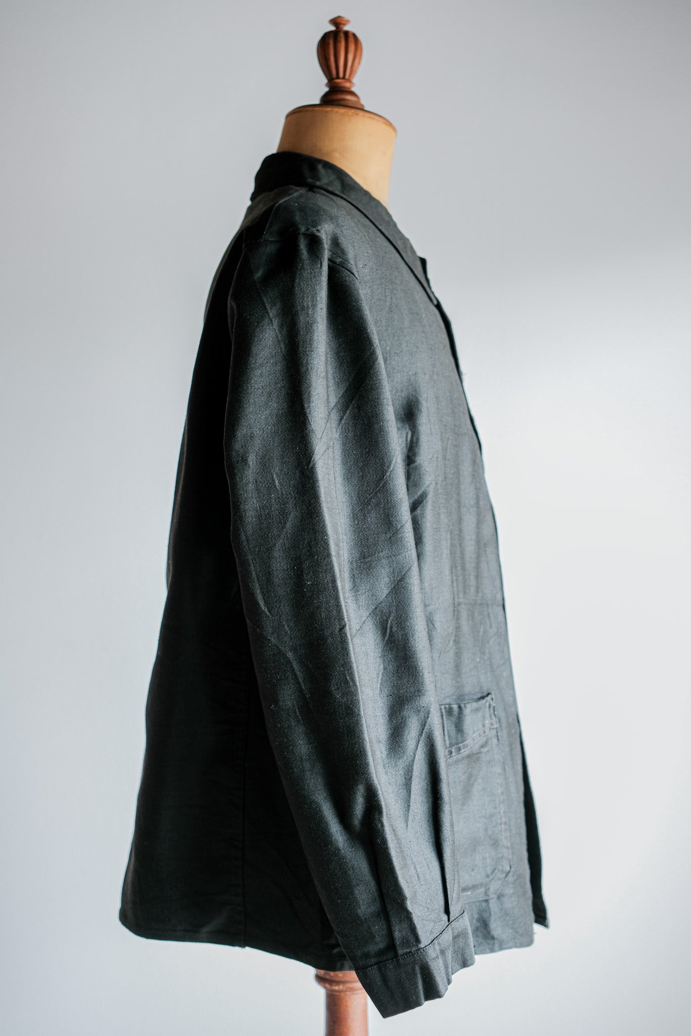 【~40's】French Vintage Black Light Moleskin Work Jacket