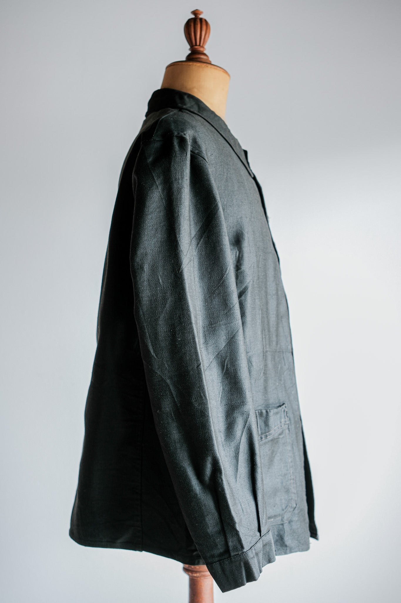 ［~40's］French Vintage Black Light Moleskin Work Jacket