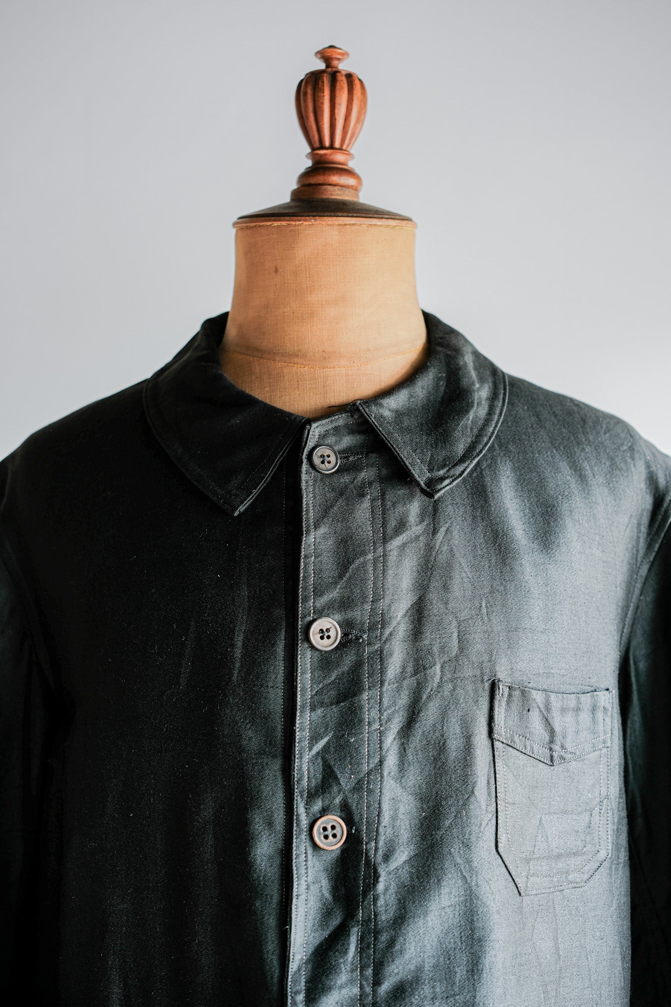 ［~40's］French Vintage Black Light Moleskin Work Jacket
