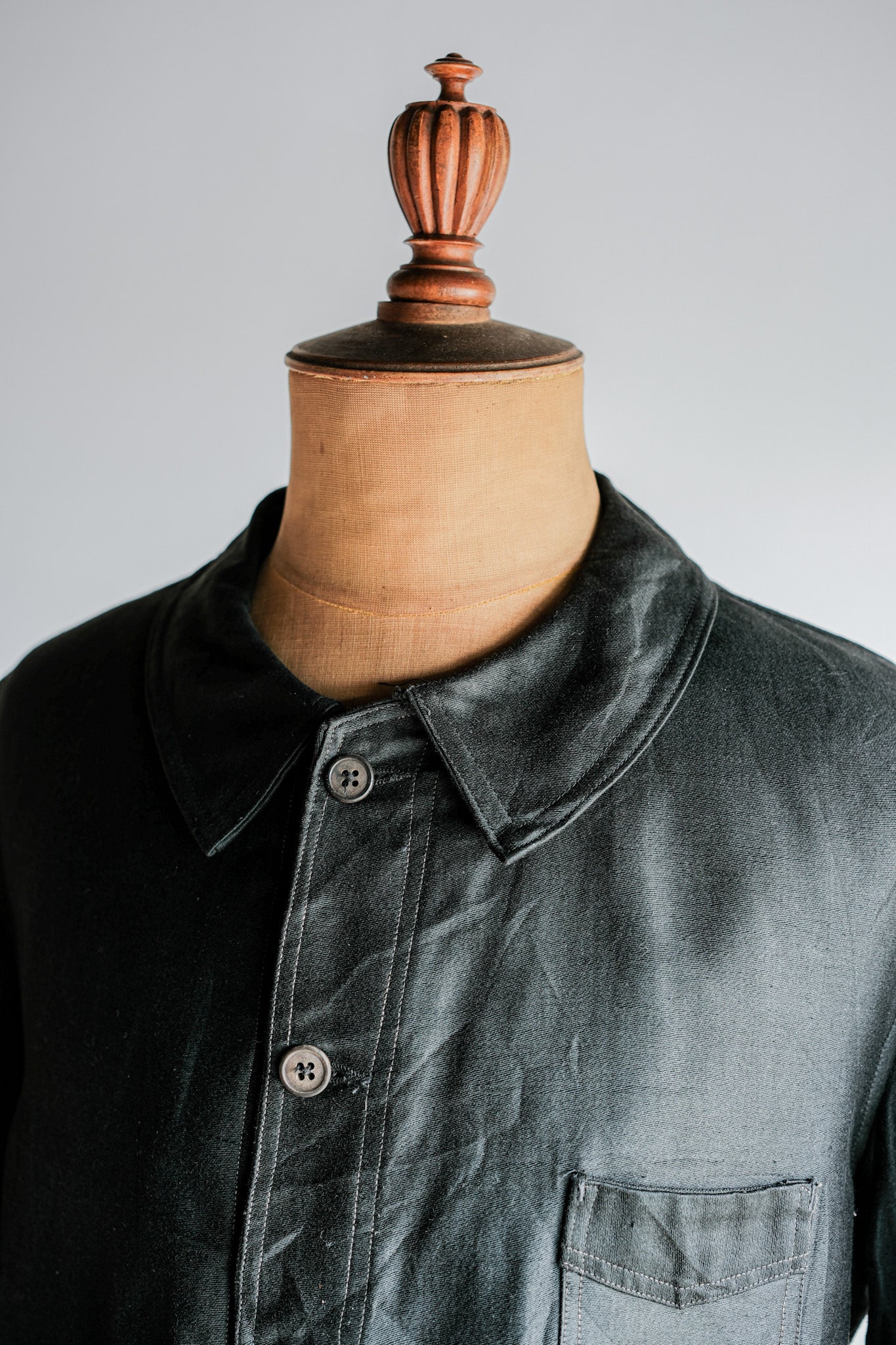［~40's］French Vintage Black Light Moleskin Work Jacket