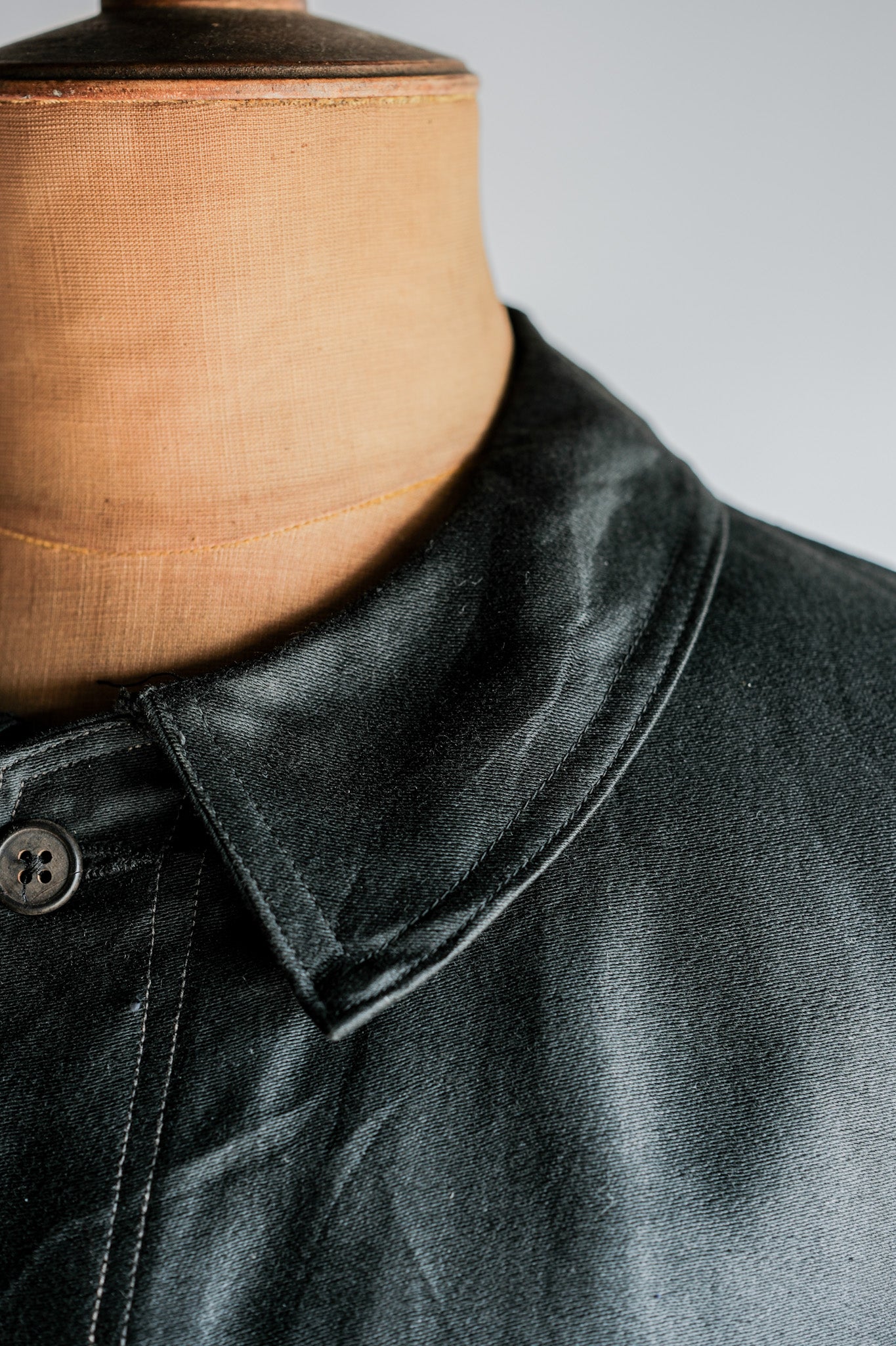 ［~40's］French Vintage Black Light Moleskin Work Jacket