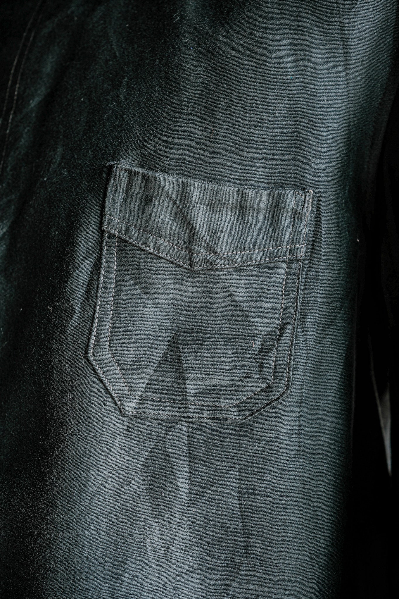 ［~40's］French Vintage Black Light Moleskin Work Jacket