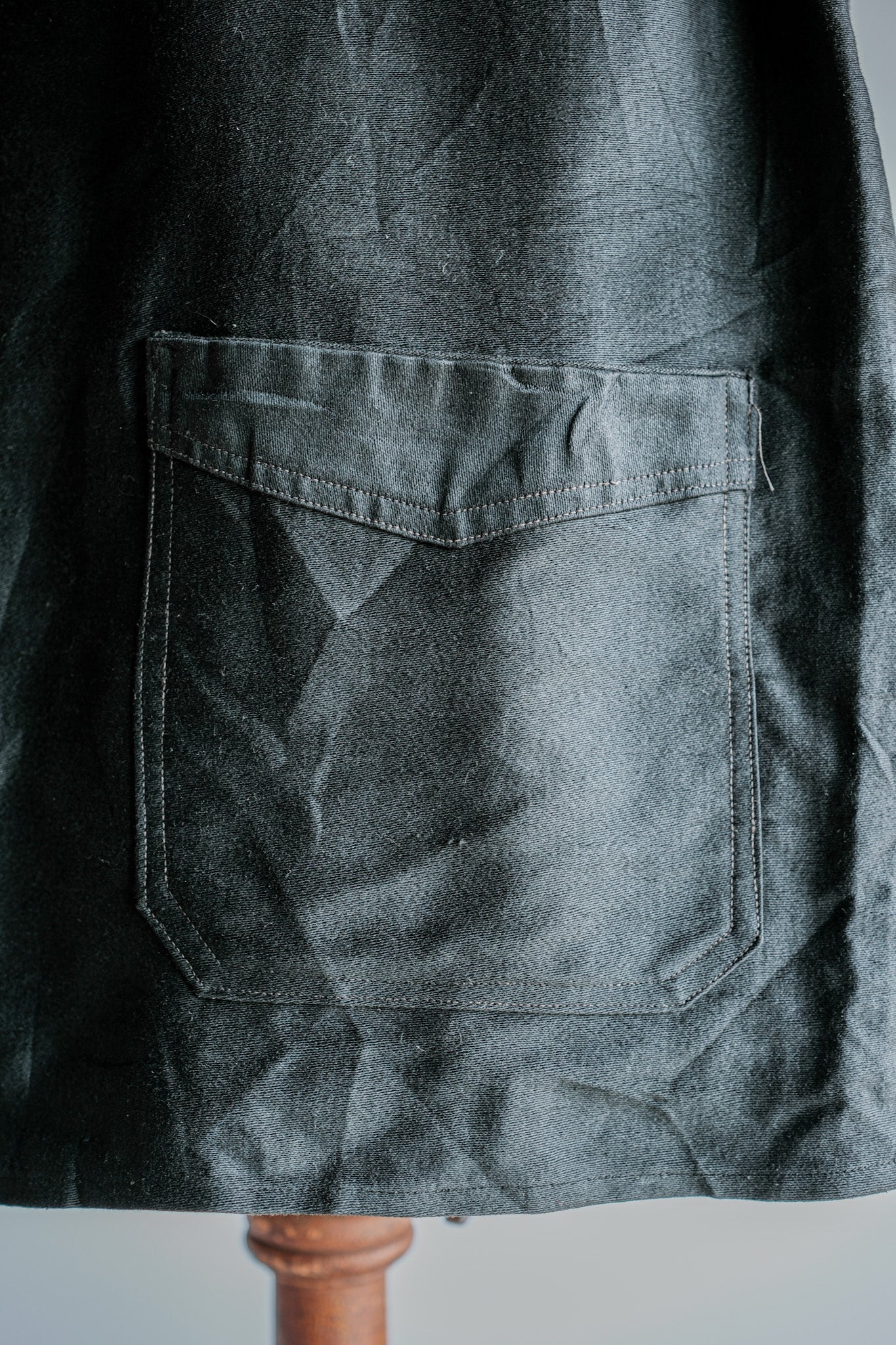 ［~40's］French Vintage Black Light Moleskin Work Jacket