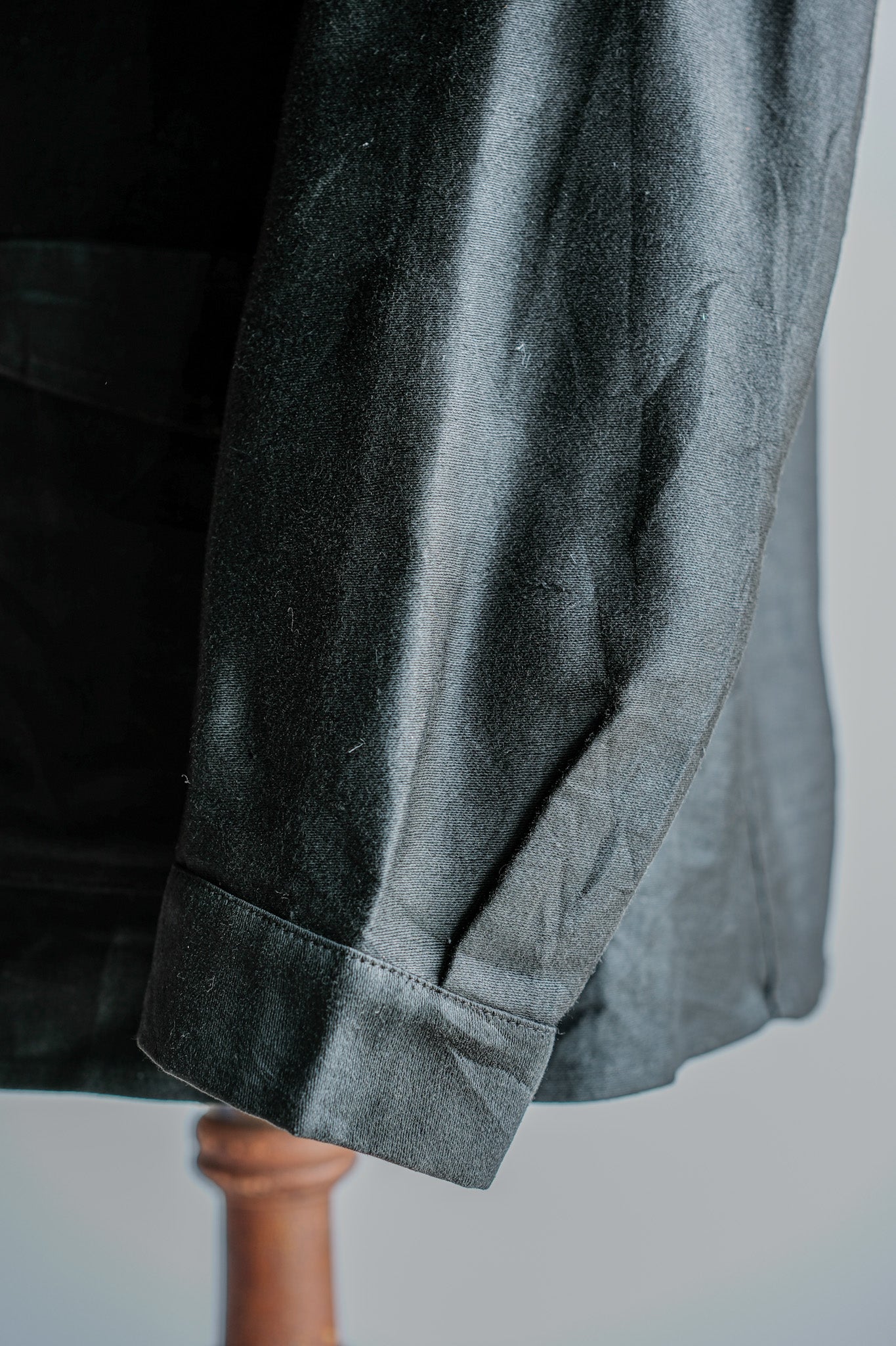 ［~40's］French Vintage Black Light Moleskin Work Jacket