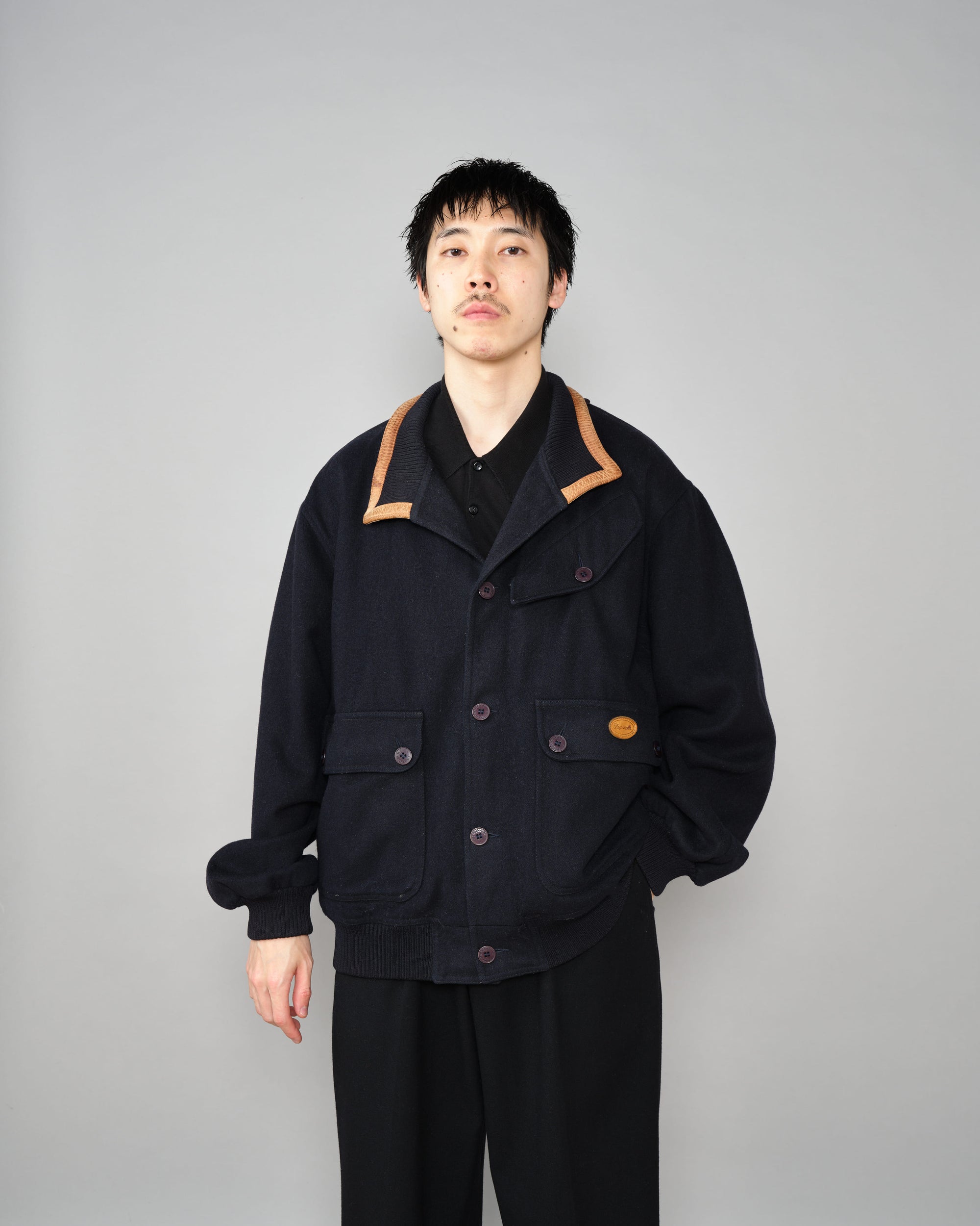 【~80's】Vintage Façonnable Wool Nylon Blouson Size.5