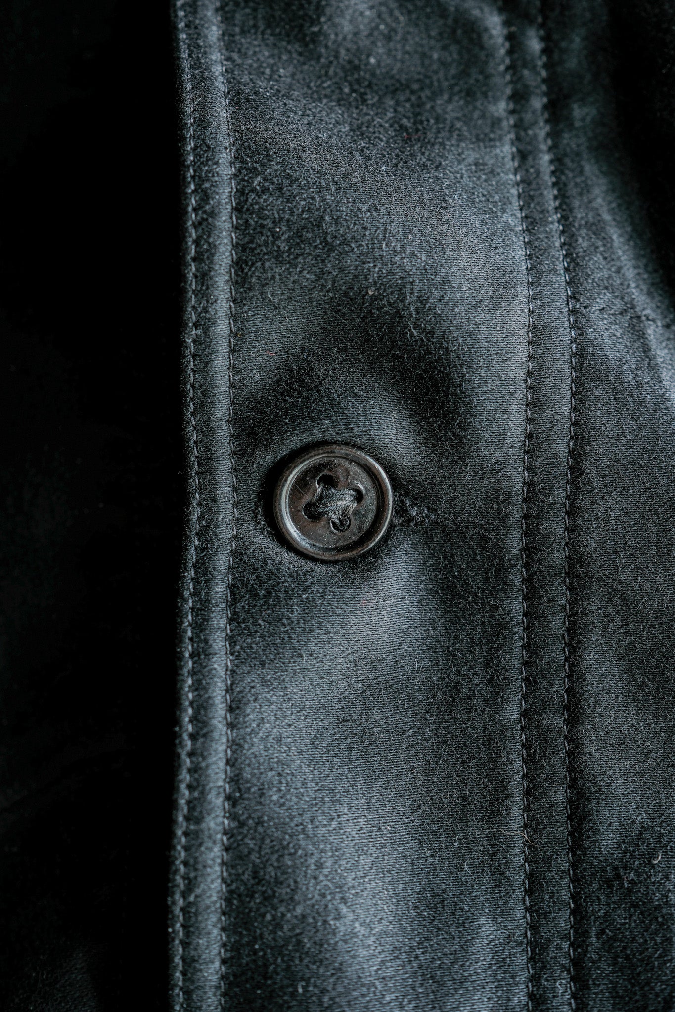 ［~30's］French Vintage Black Moleskin Work Jacket "Le Mont St. Michel"