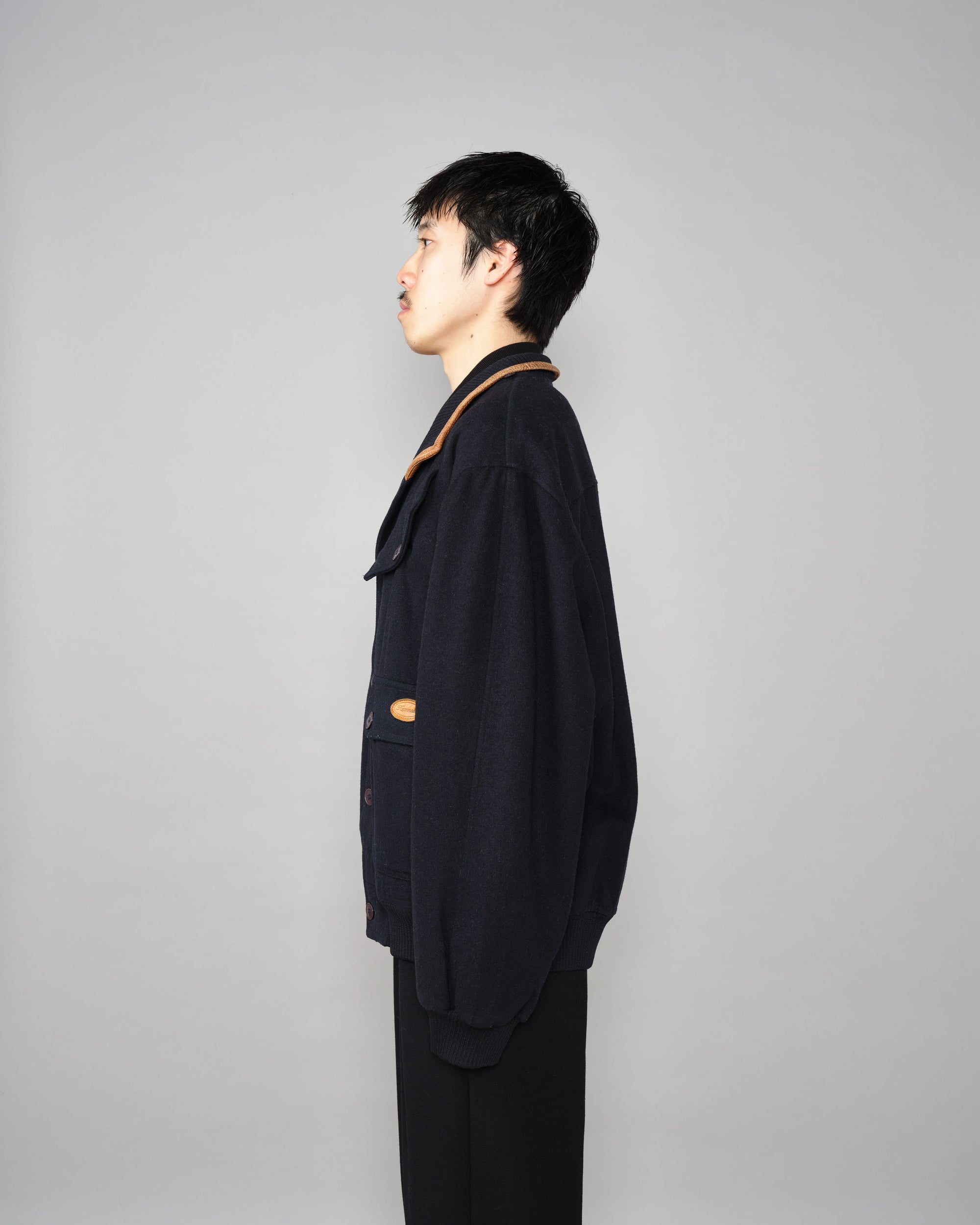 【~80's】Vintage Façonnable Wool Nylon Blouson Size.5