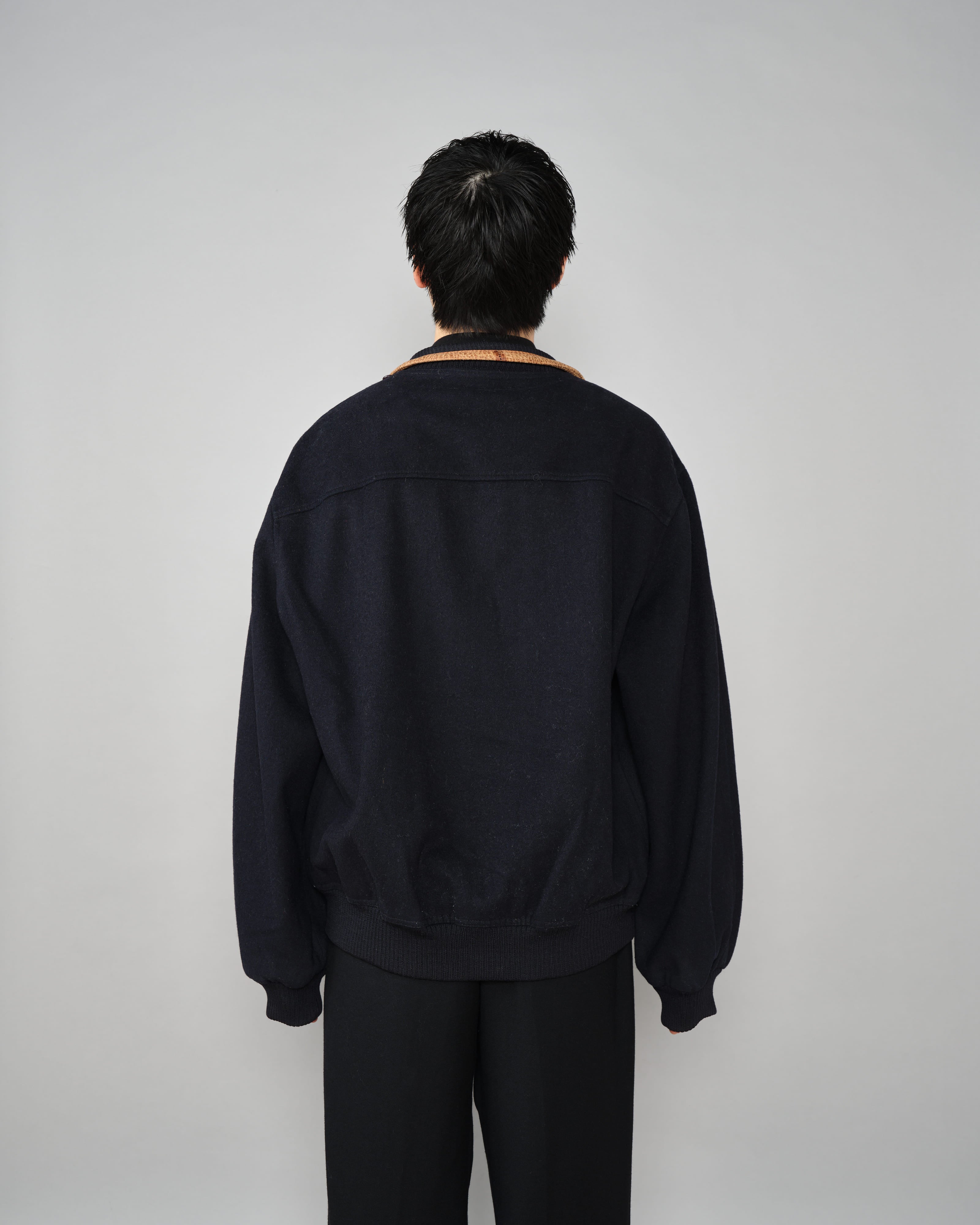 【~80's】Vintage Façonnable Wool Nylon Blouson Size.5