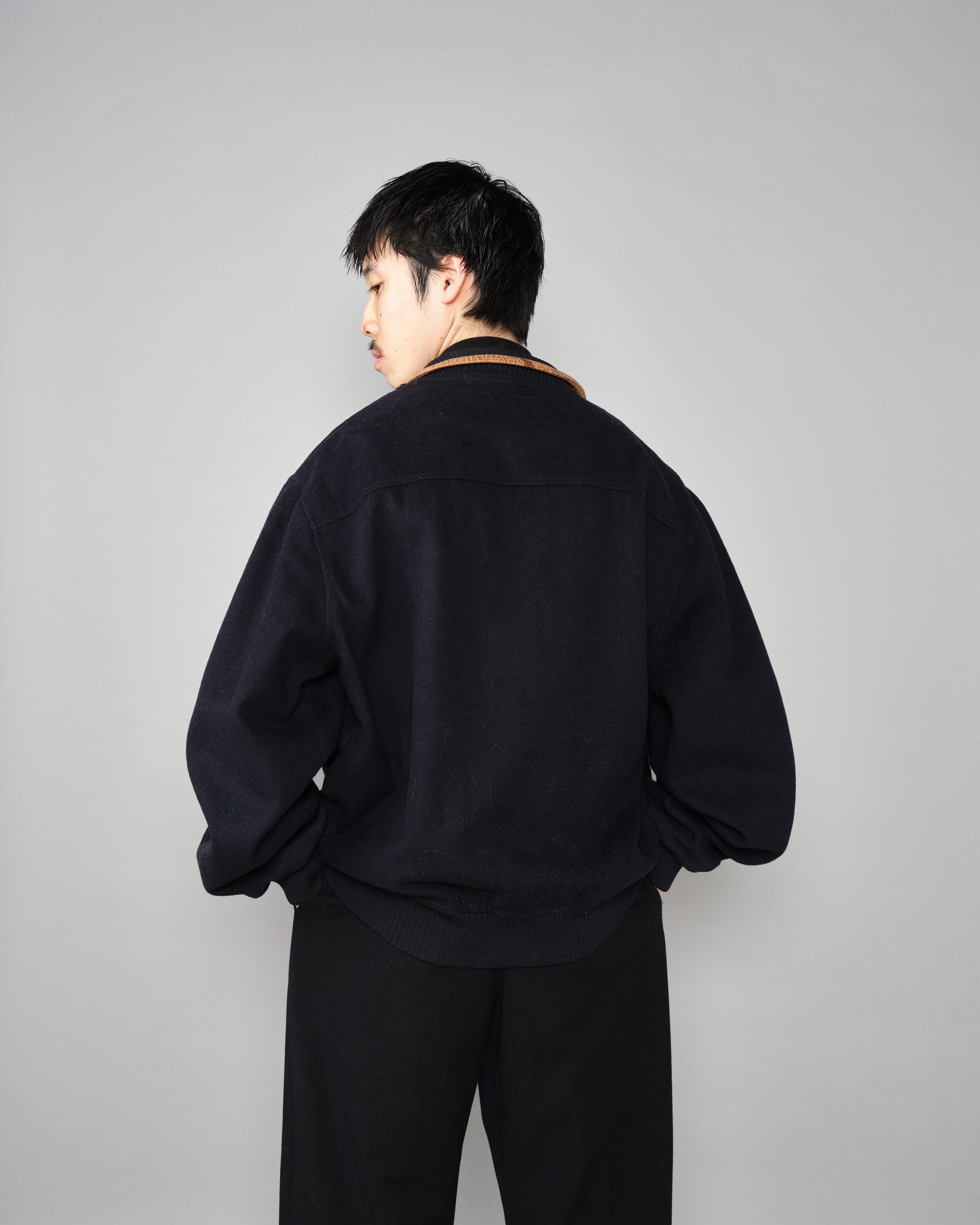 【~80's】Vintage Façonnable Wool Nylon Blouson Size.5