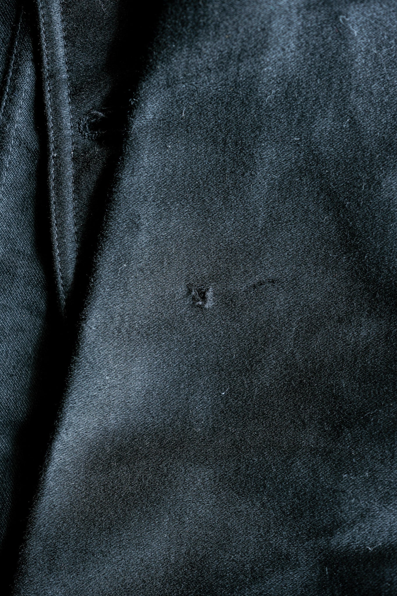 ［~30's］French Vintage Black Moleskin Work Jacket "Le Mont St. Michel"