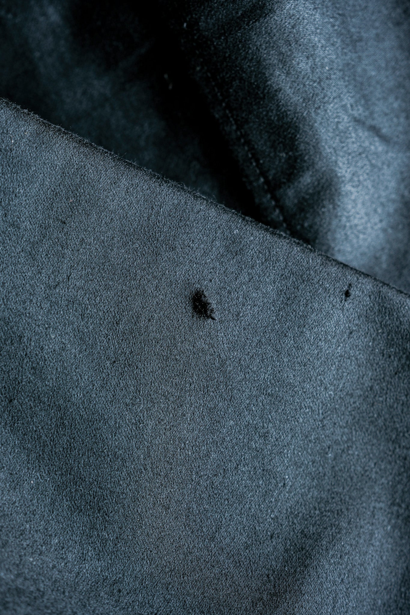 ［~30's］French Vintage Black Moleskin Work Jacket "Le Mont St. Michel"