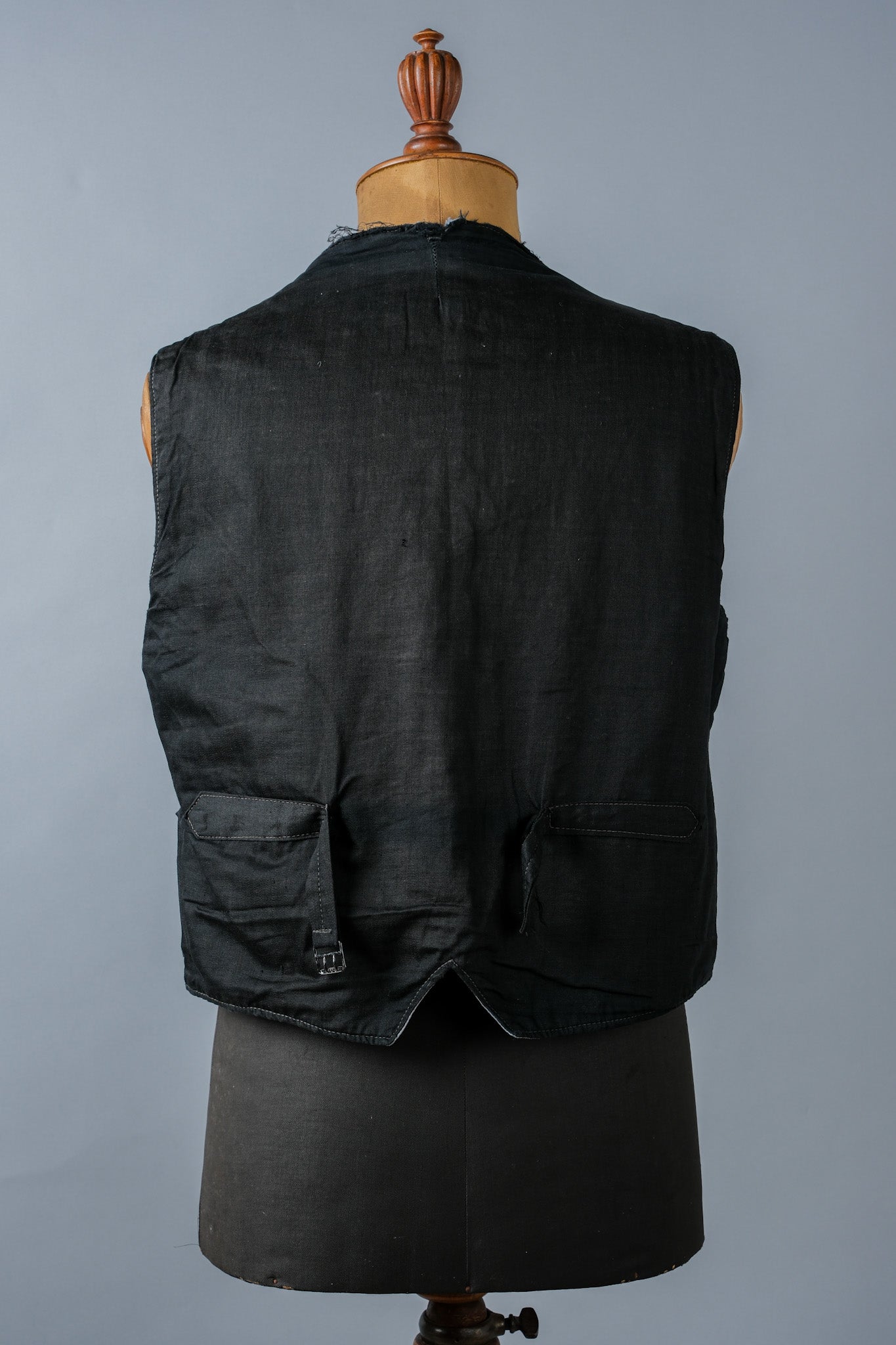 [~ 50's] French Vintage Salt & Pepper Cotton Work Gilet