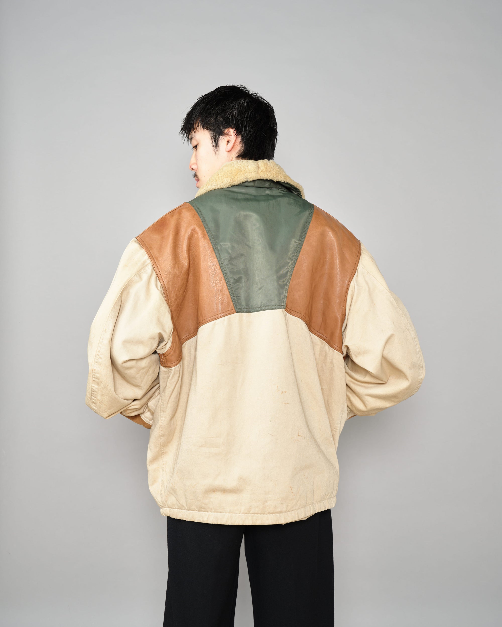［~80's］Old CHEVIGNON Switching Design Shawl Collar Jacket Size.XL