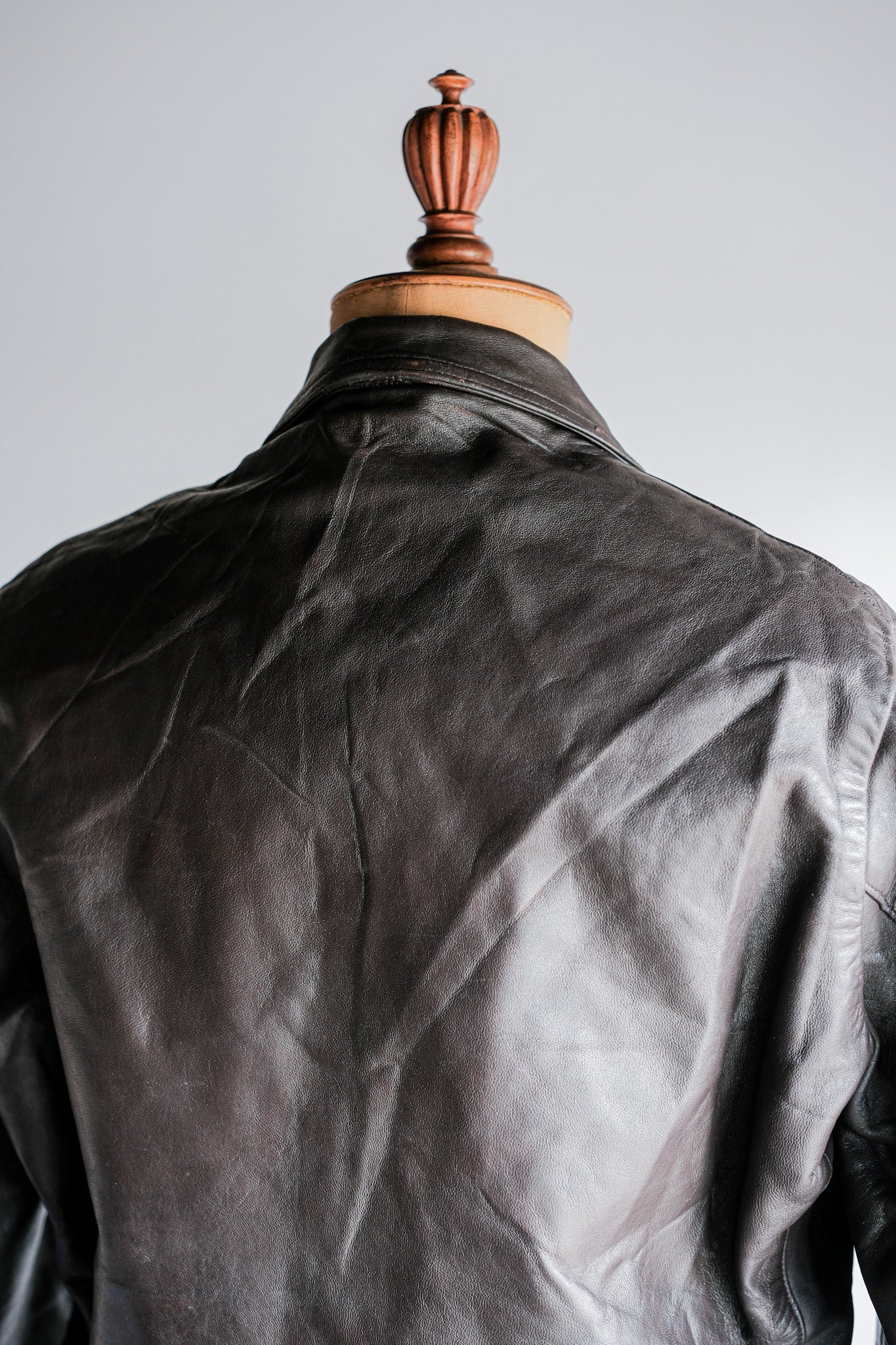 50's】French Vintage Hartmann Type Motorcycle Leather Jacket