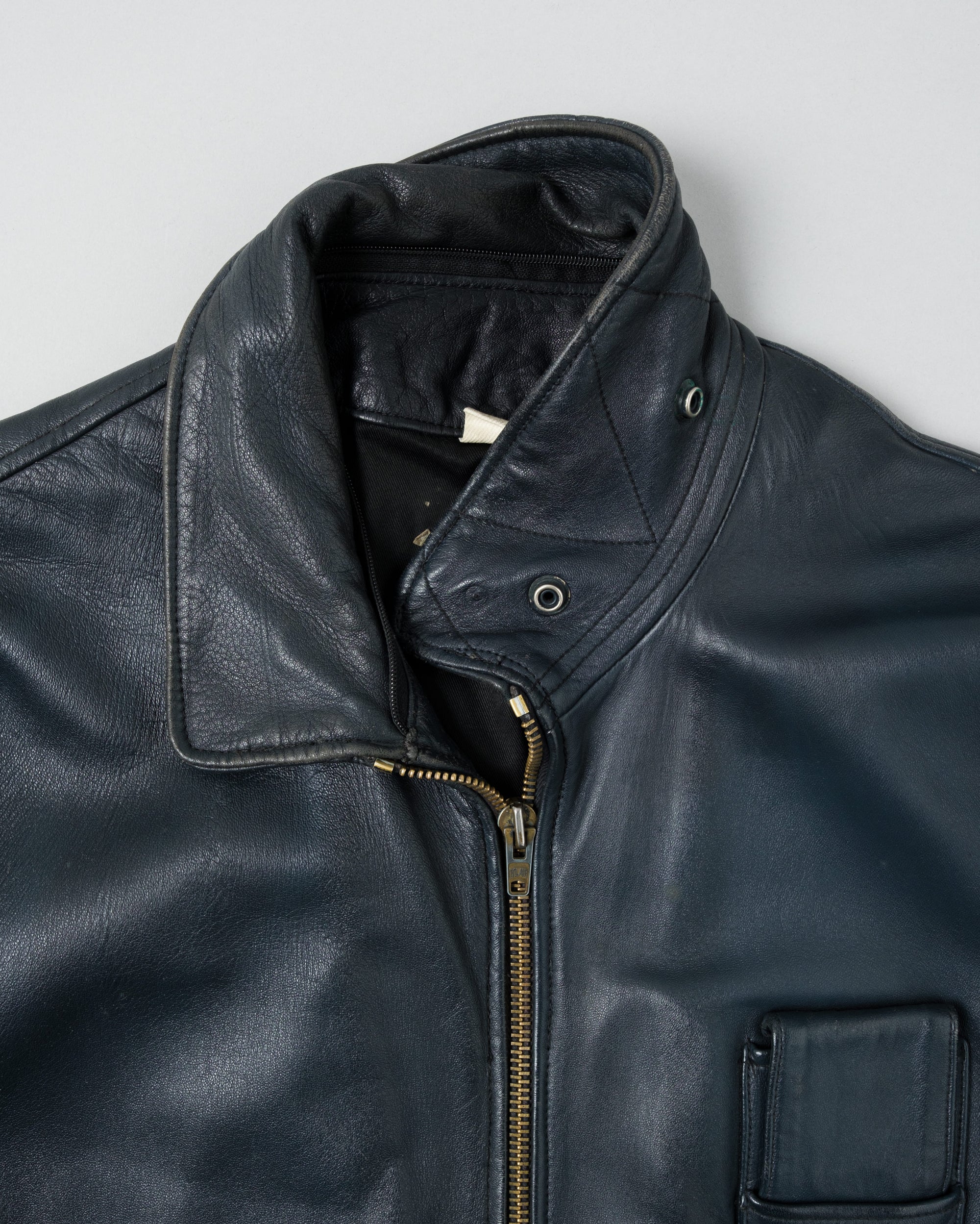 ［~70's］French Air Force Pilot Leather Jacket Size.100X