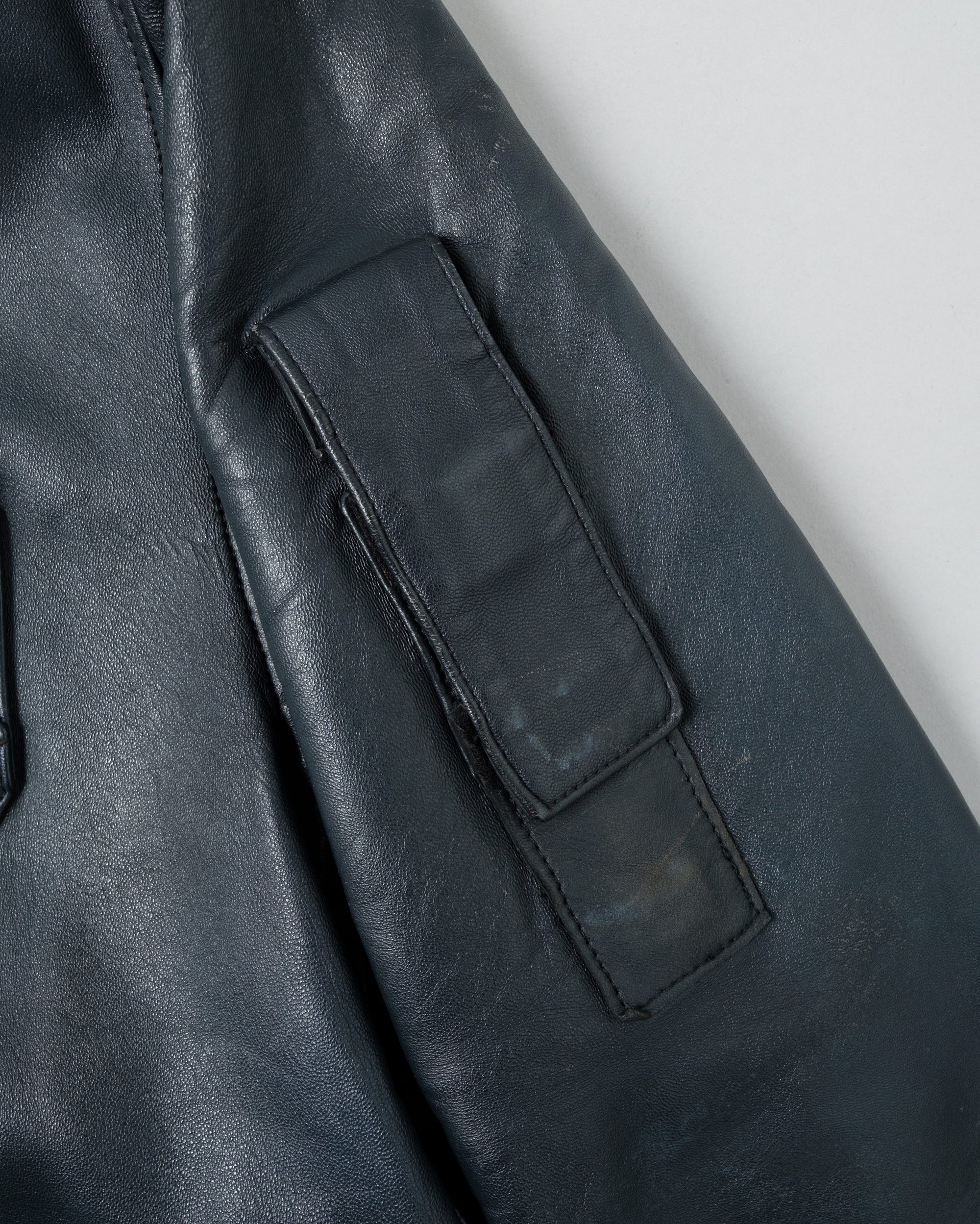 ［~70's］French Air Force Pilot Leather Jacket Size.100X