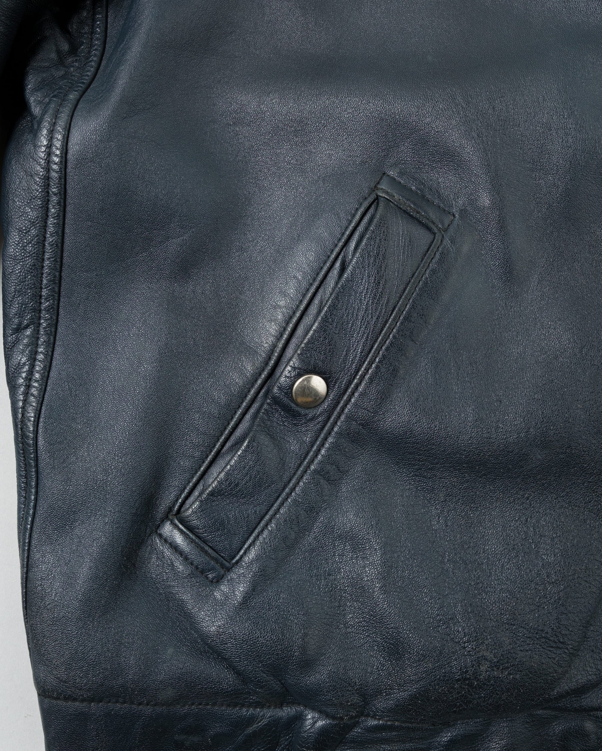 ［~70's］French Air Force Pilot Leather Jacket Size.100X