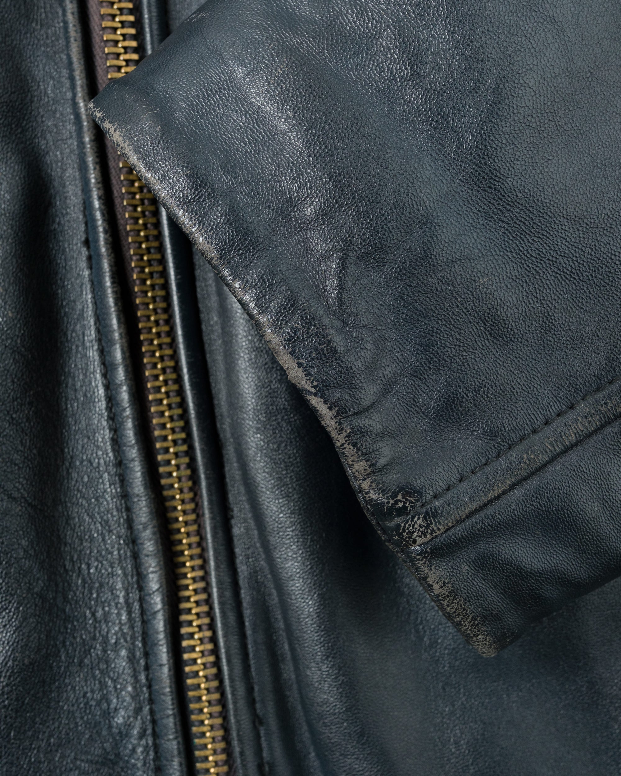 ［~70's］French Air Force Pilot Leather Jacket Size.100X