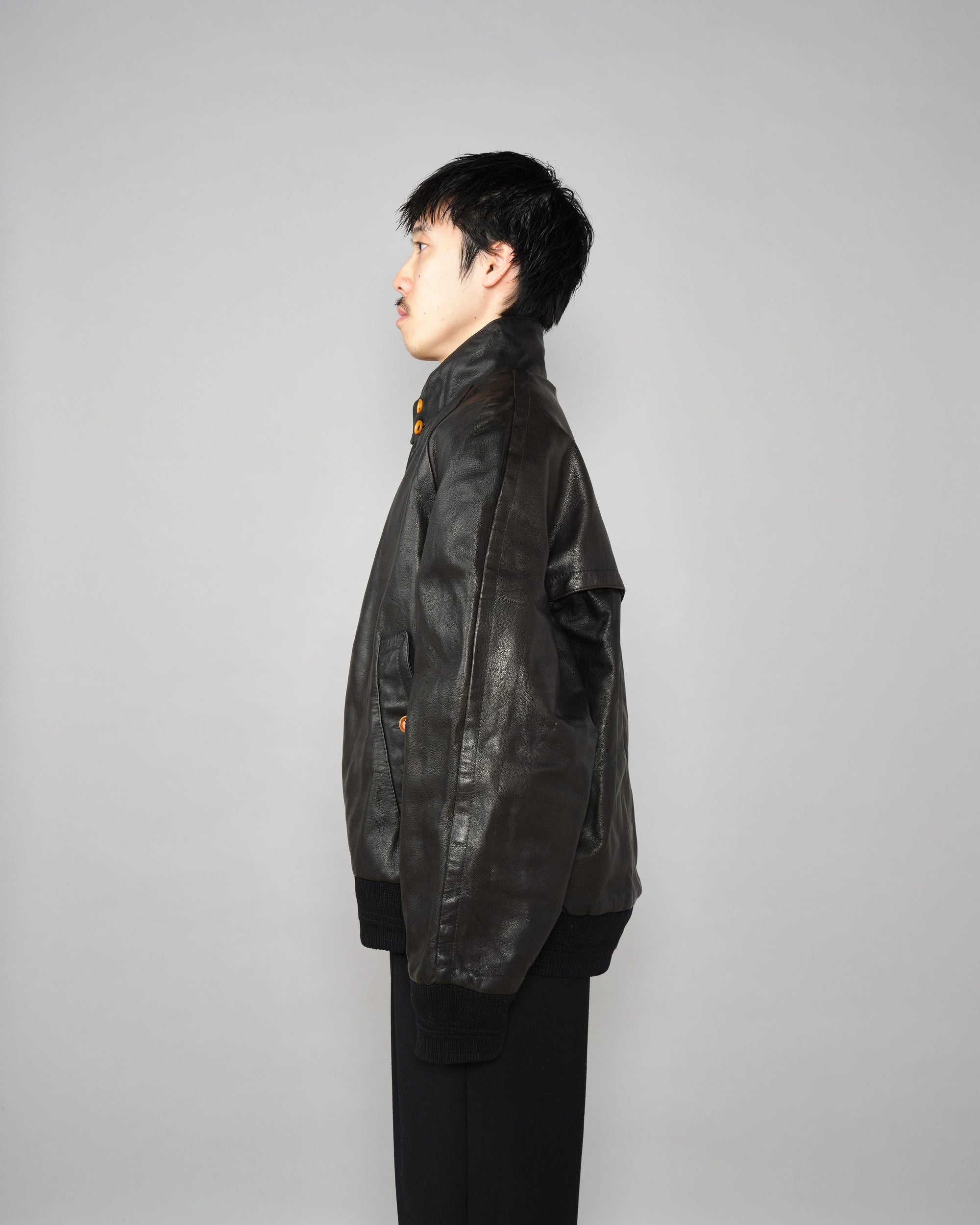 ［88AW］Old C.P.Company Black Leather Blouson Size.50